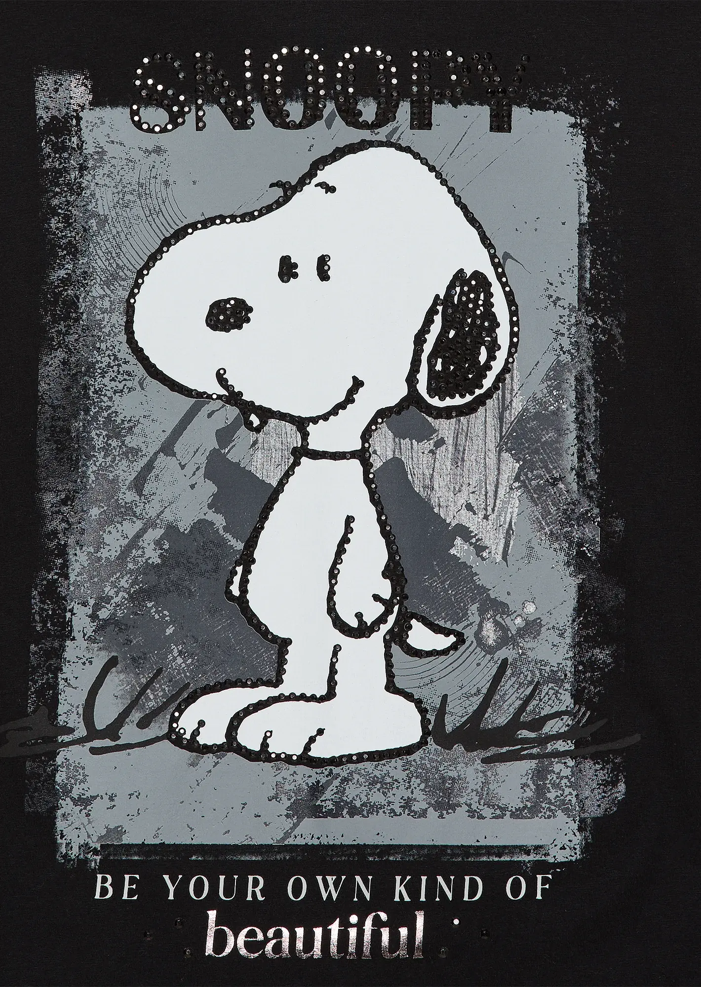 Shirt 'Snoopy', schwarz