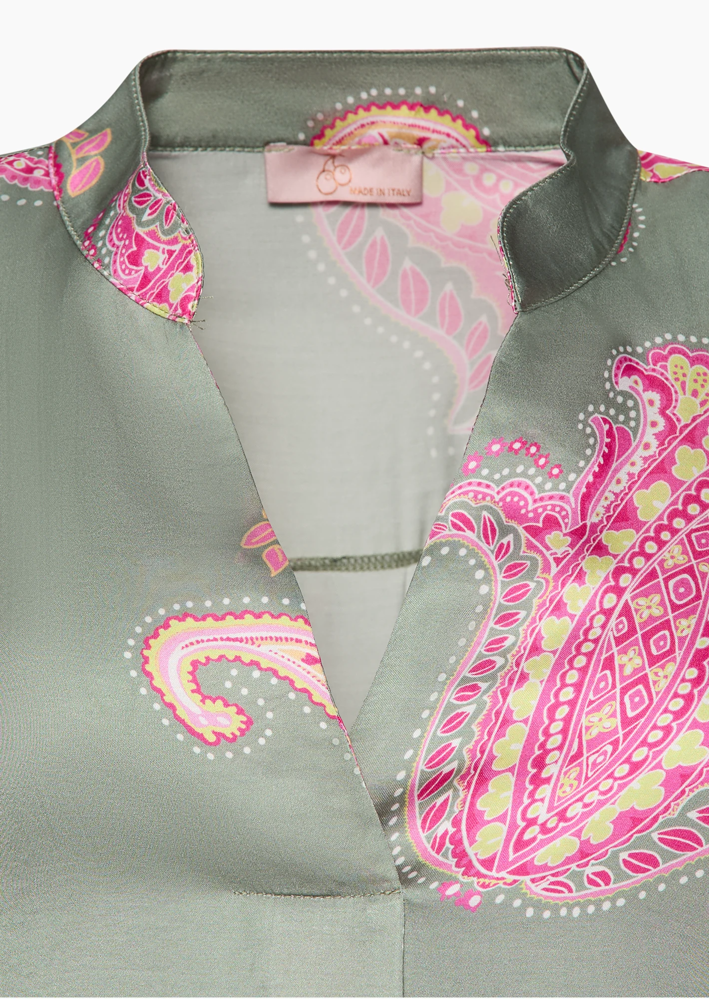 Kleid gemustert, salbei