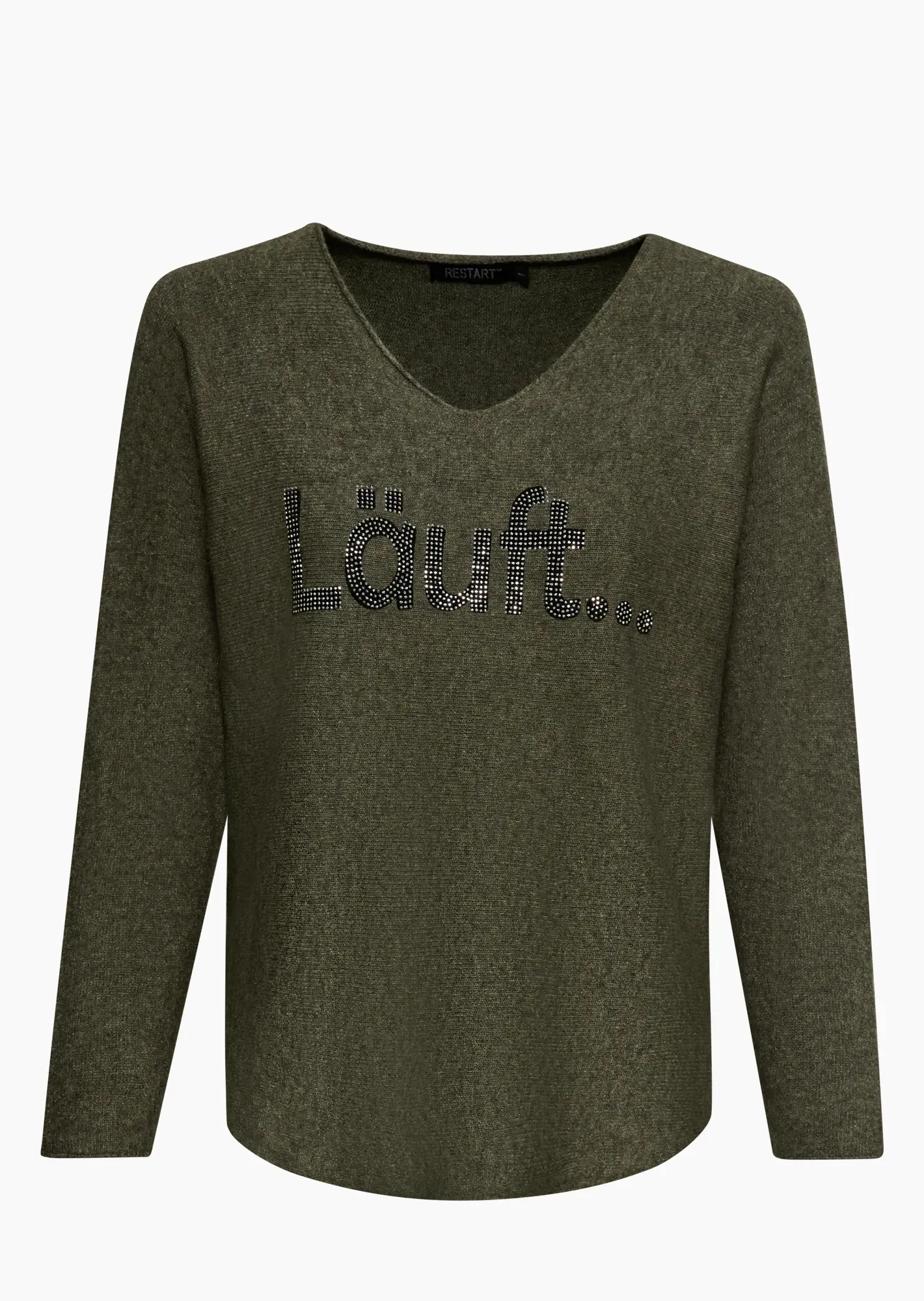 Statement-Strickpullover, oliv