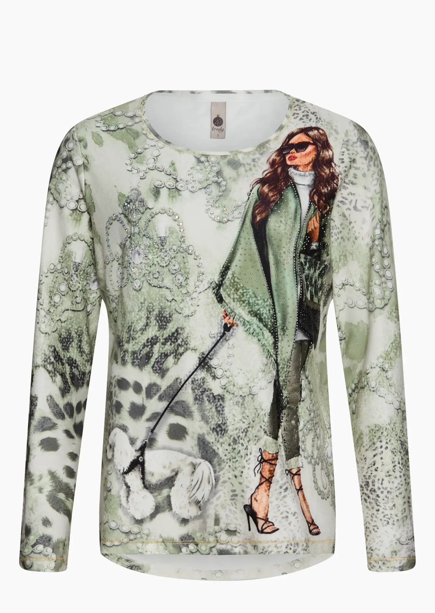 kuscheliges Langarmshirt, salbei