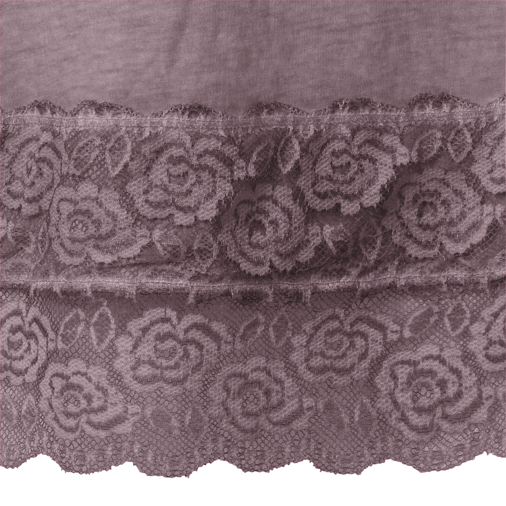 Basic Top aus Baumwolle mit Spitze 76 cm, make up