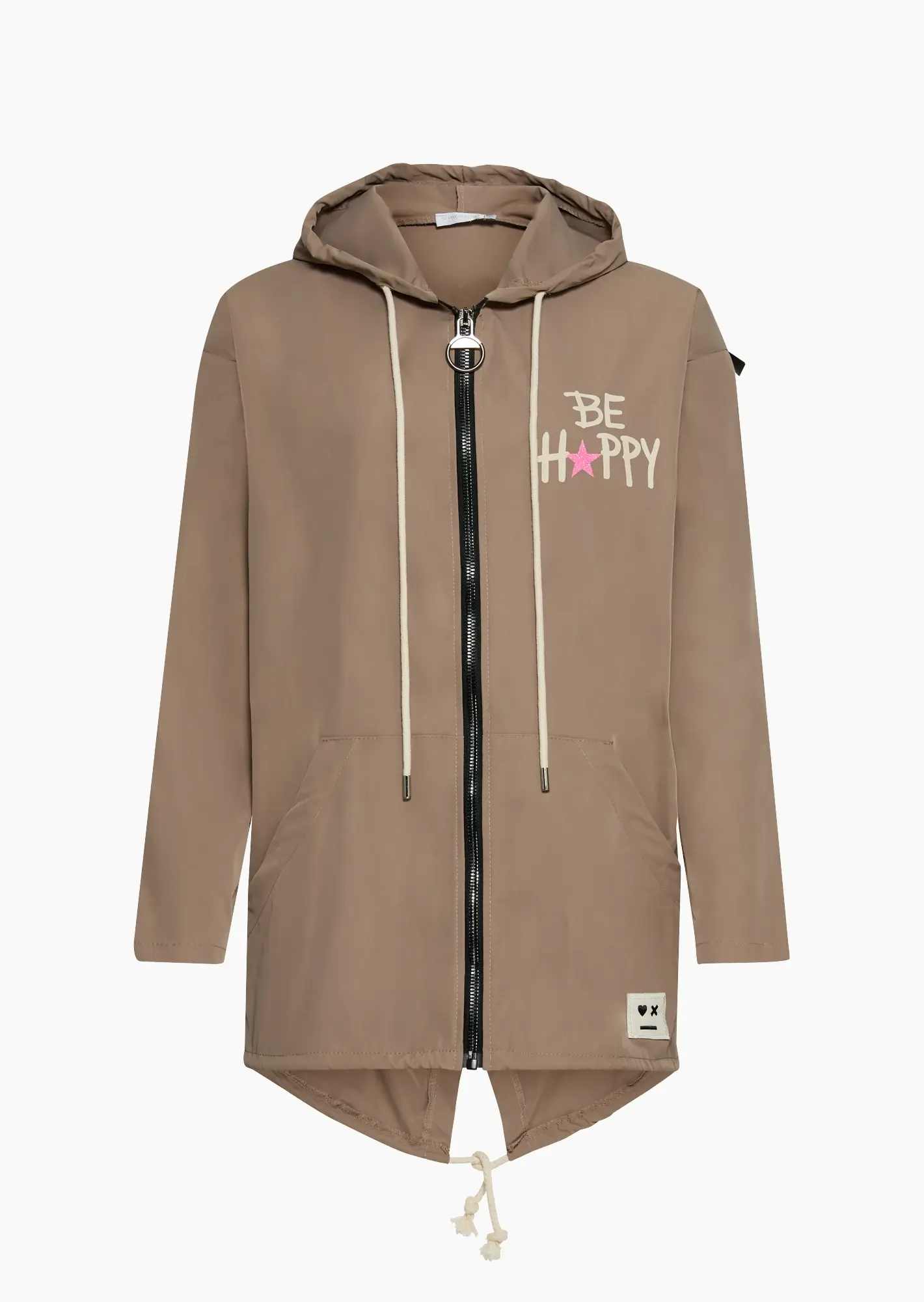 Jacke mit Statementprint, pepper