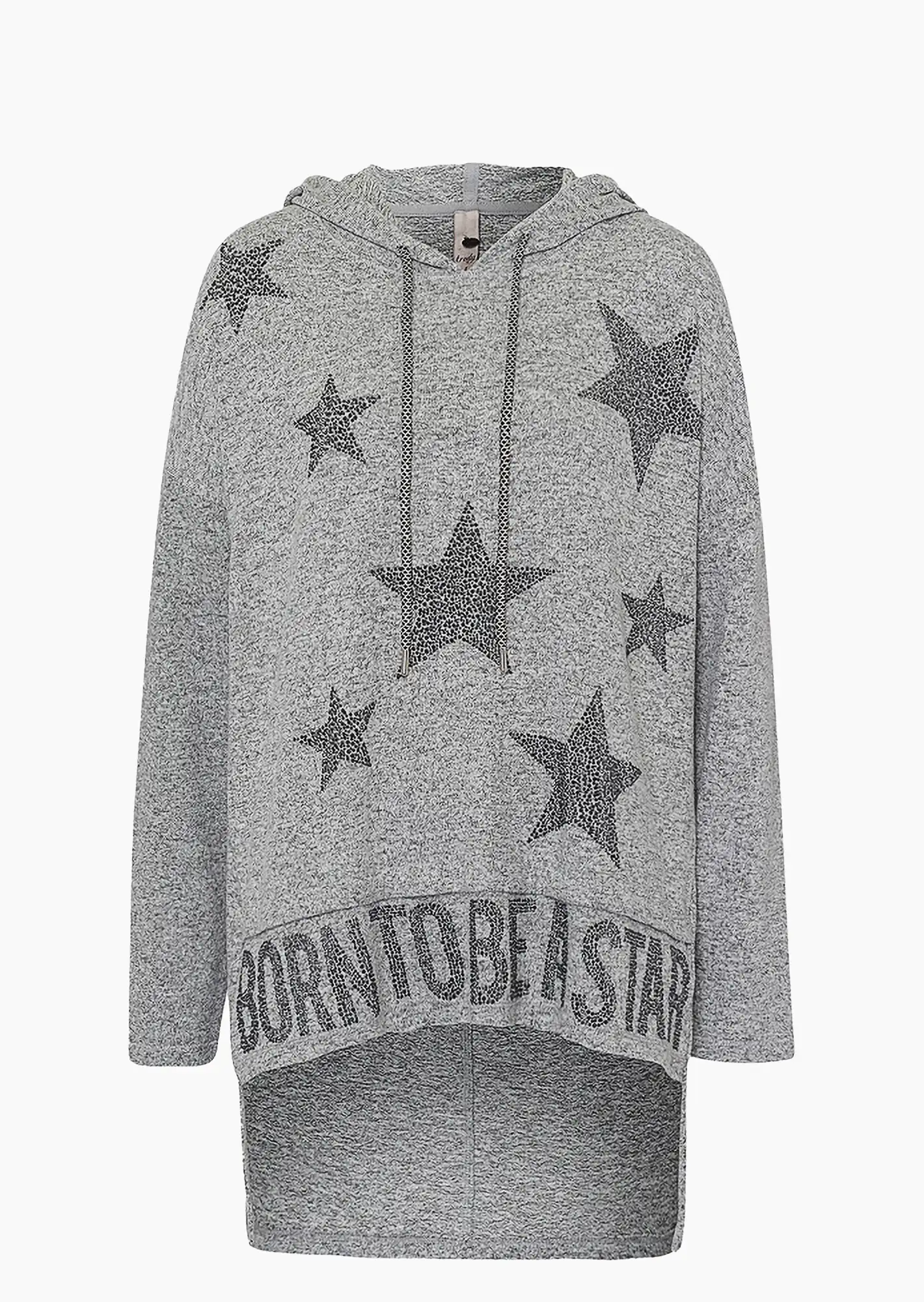 kuscheliges Shirt 'Stars', silber-melange