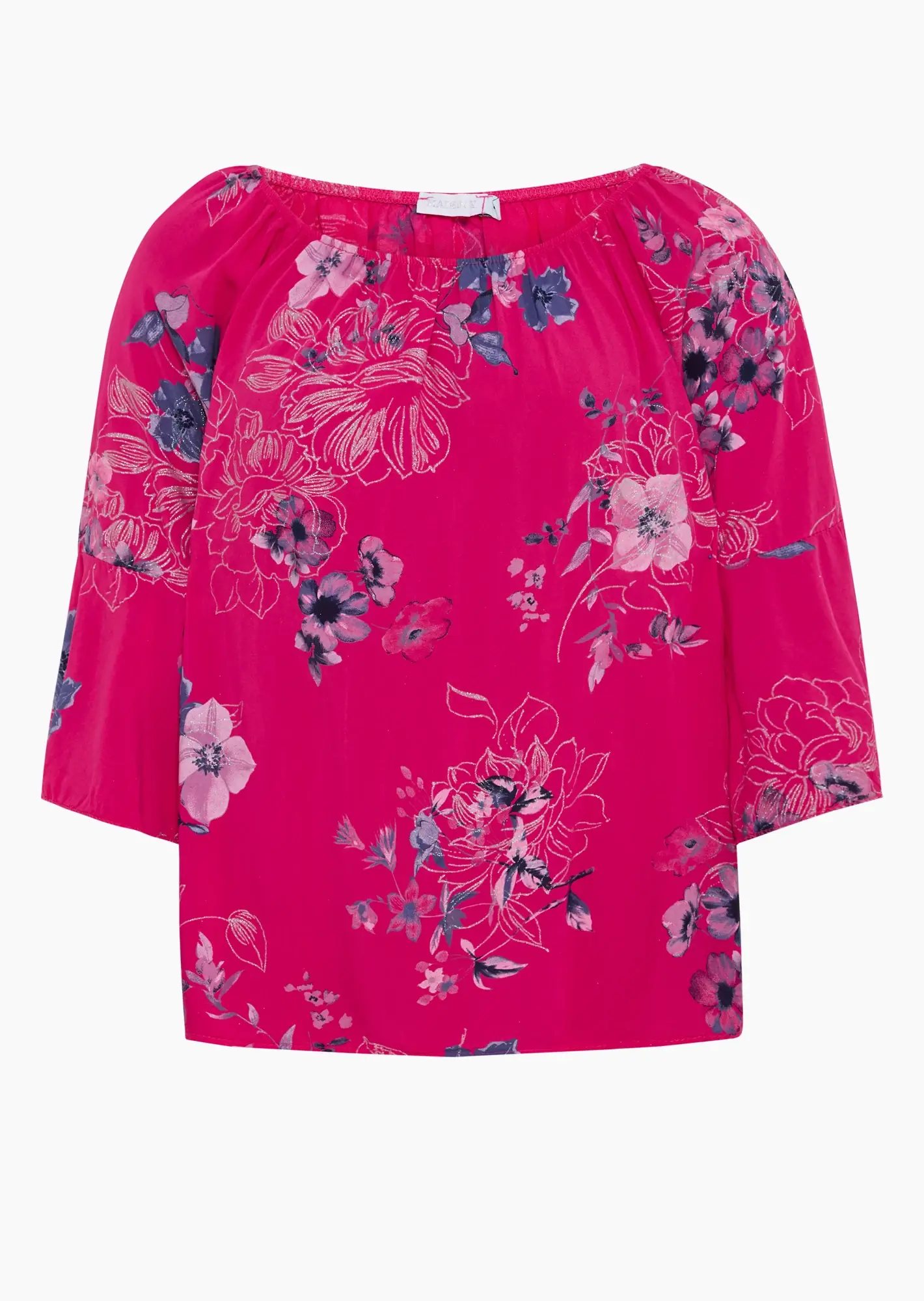 Bluse in A-Linie floral, pink