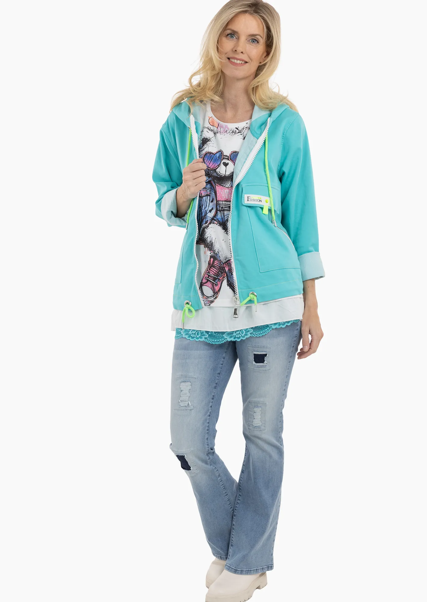 Jeggings im Bootcut-Style, light blue denim