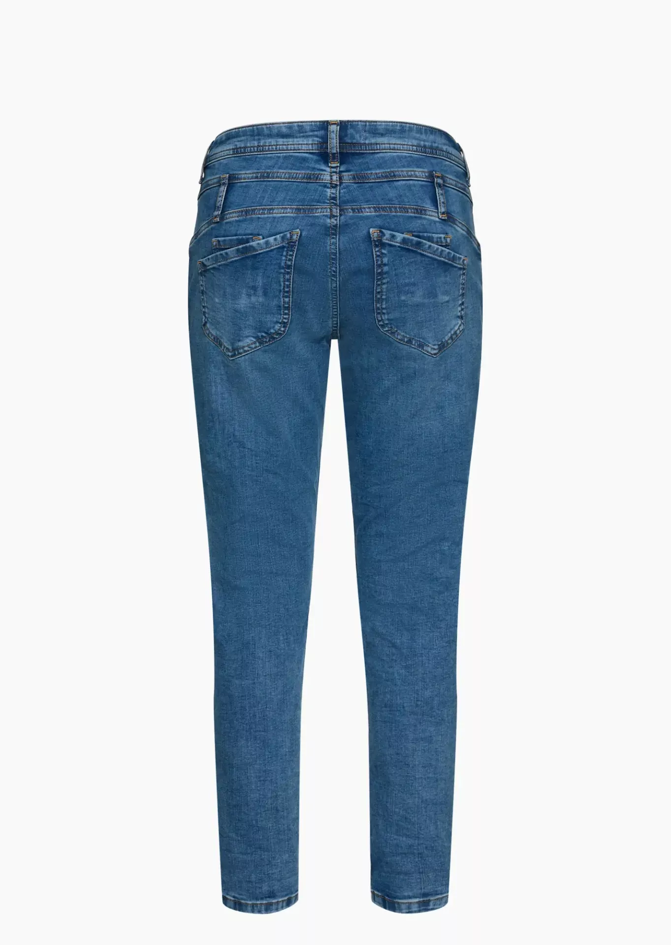 Doppelbundjeans mit Reißverschlüssen, light blue denim