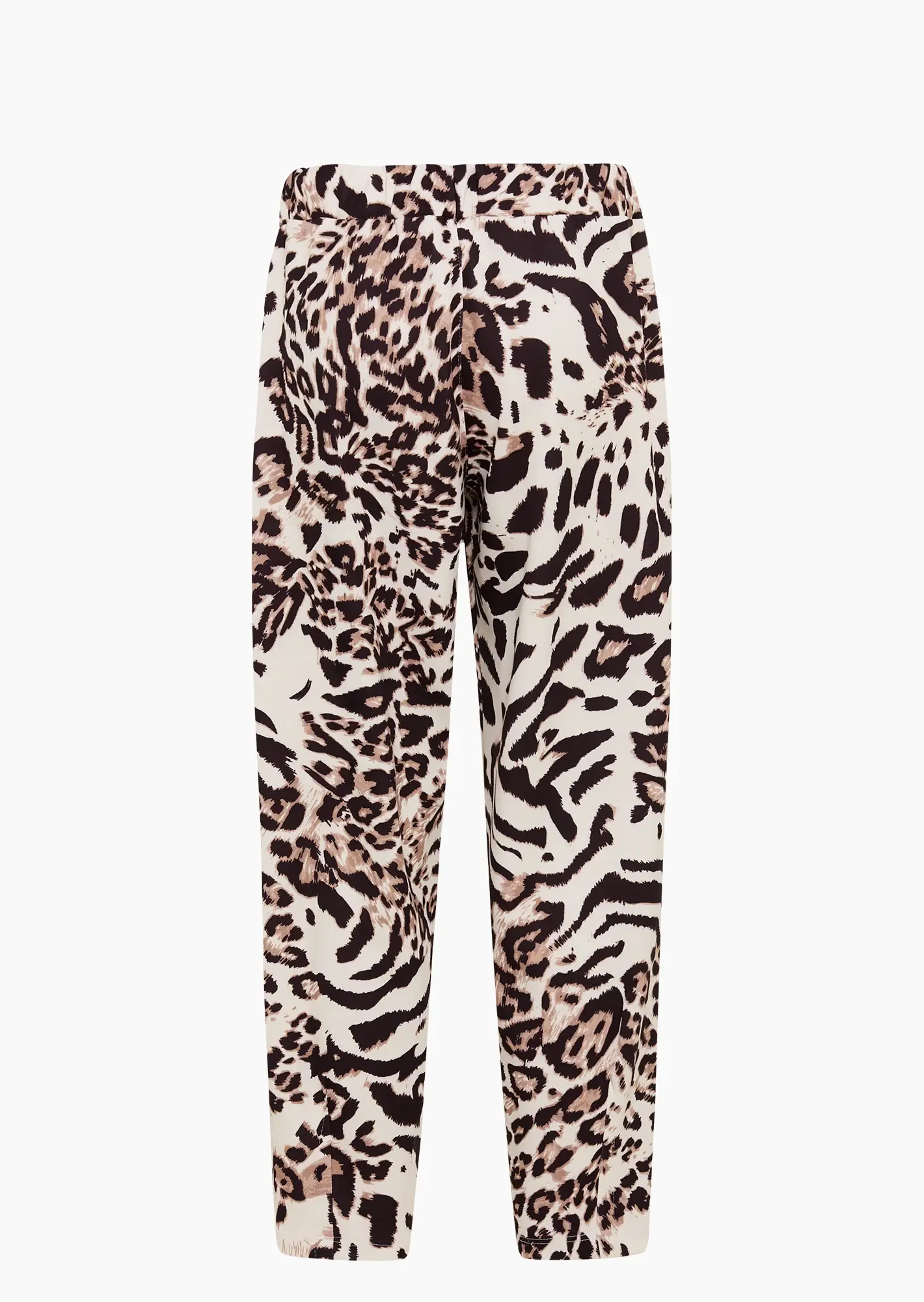 Stylische Pants im Leoprint, crema-schwarz