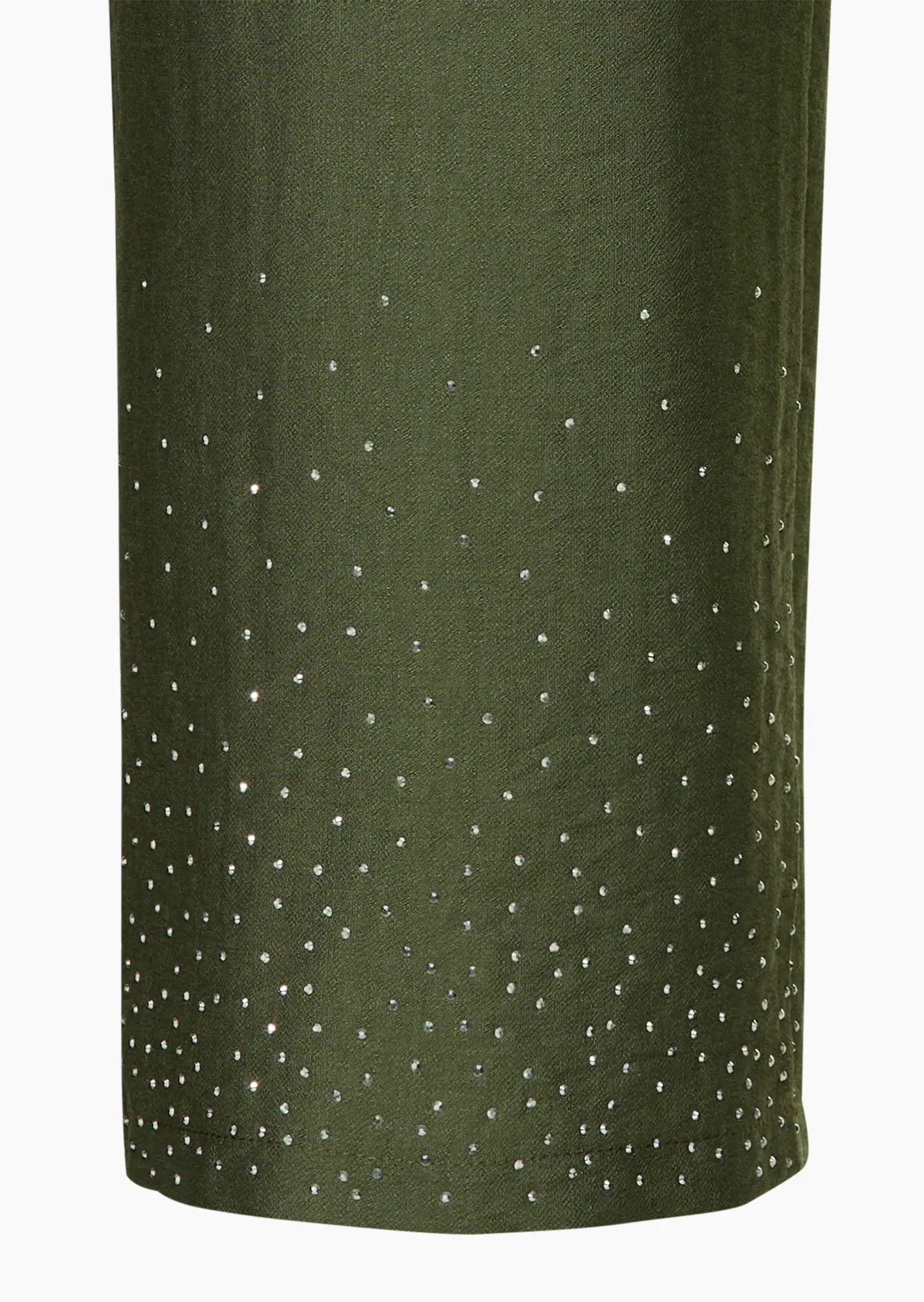 Wide Leg Hose mit dekorativem Saum, khaki