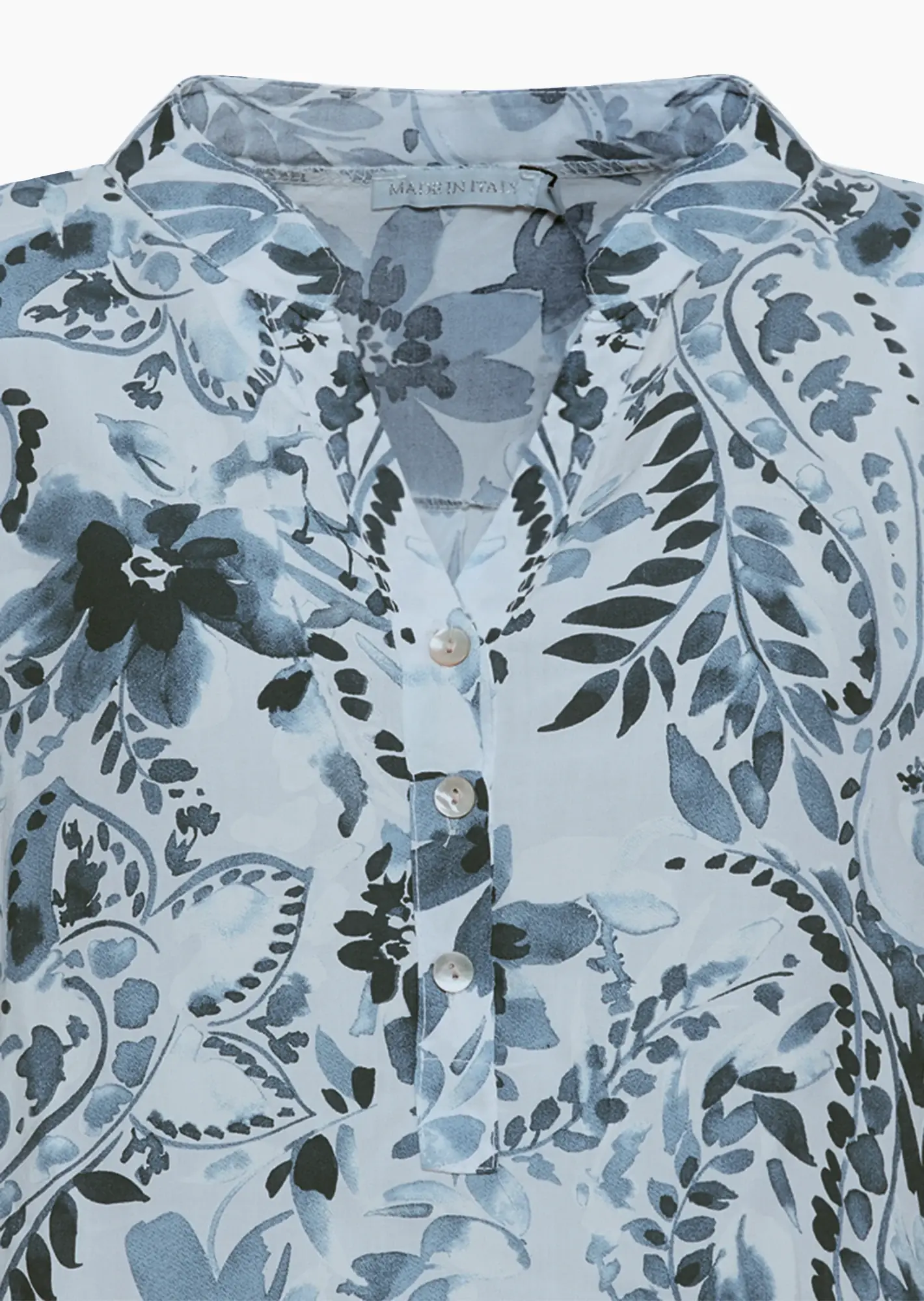 Bluse im Alloverprint, eiskristall