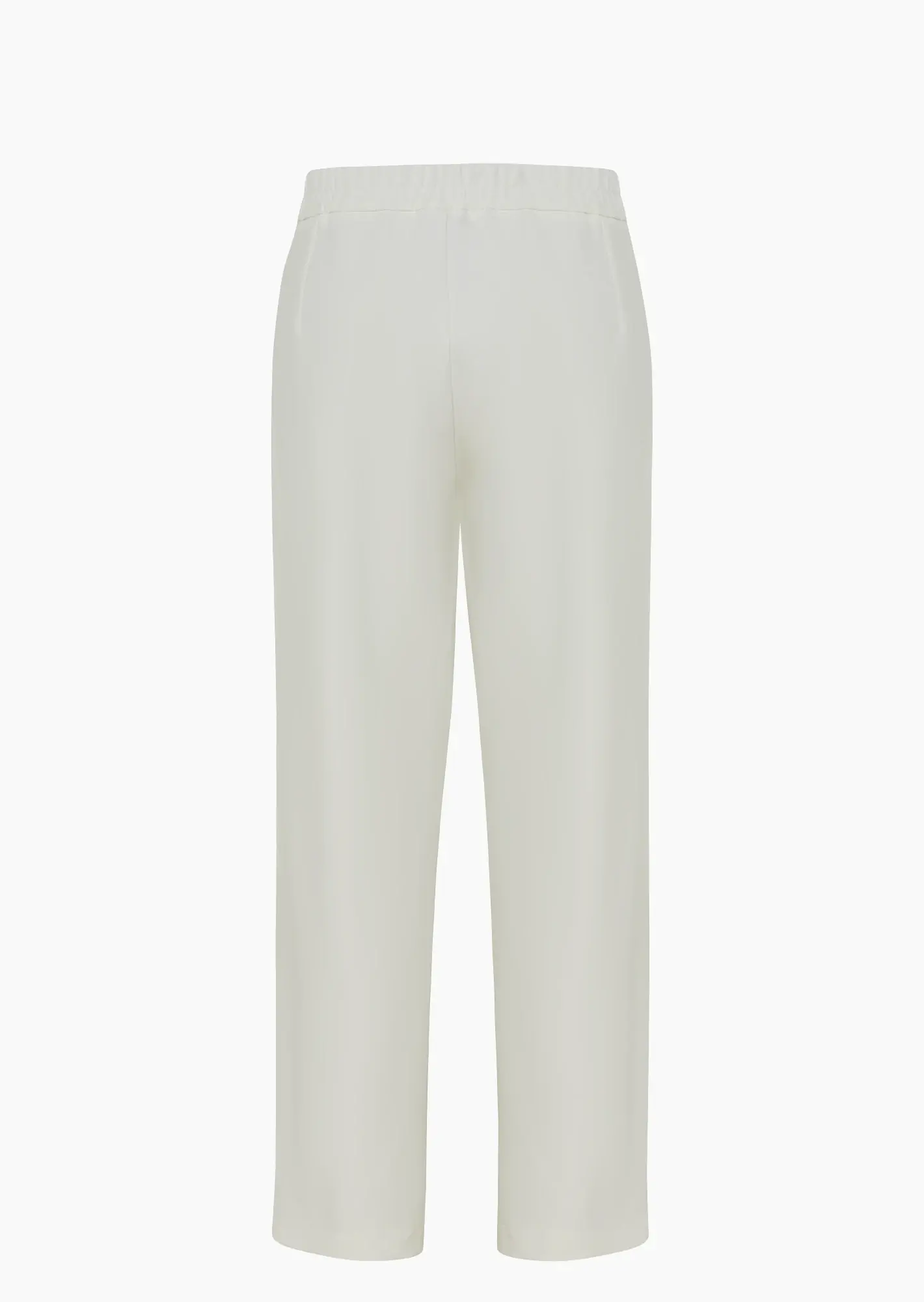Wide Leg Hose mit Zierstreifen, offwhite