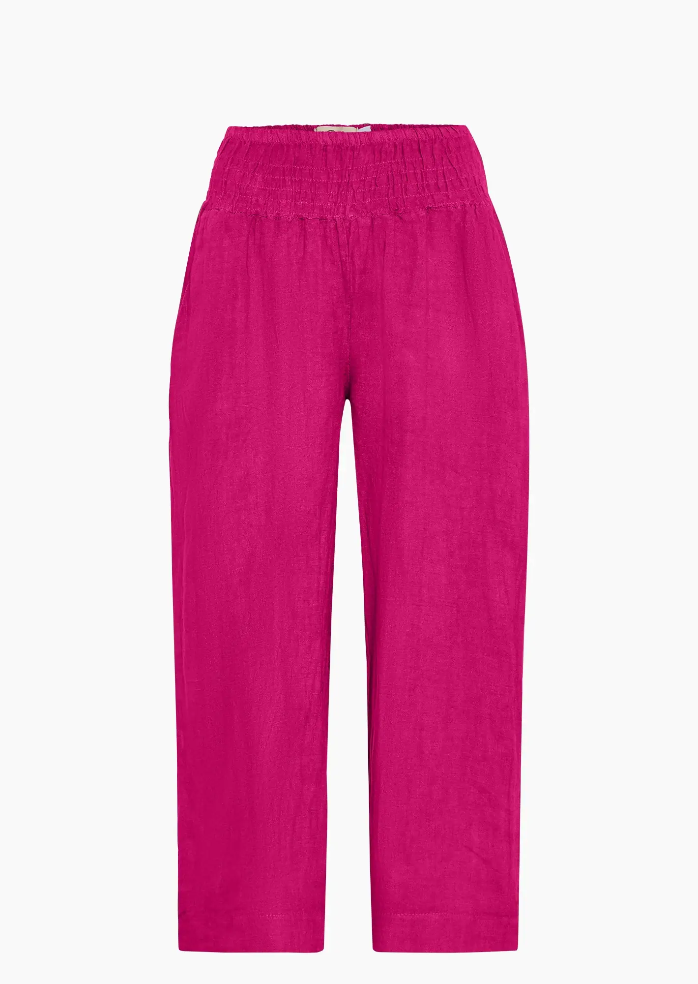 Wide Leg Leinen-Hose, pink
