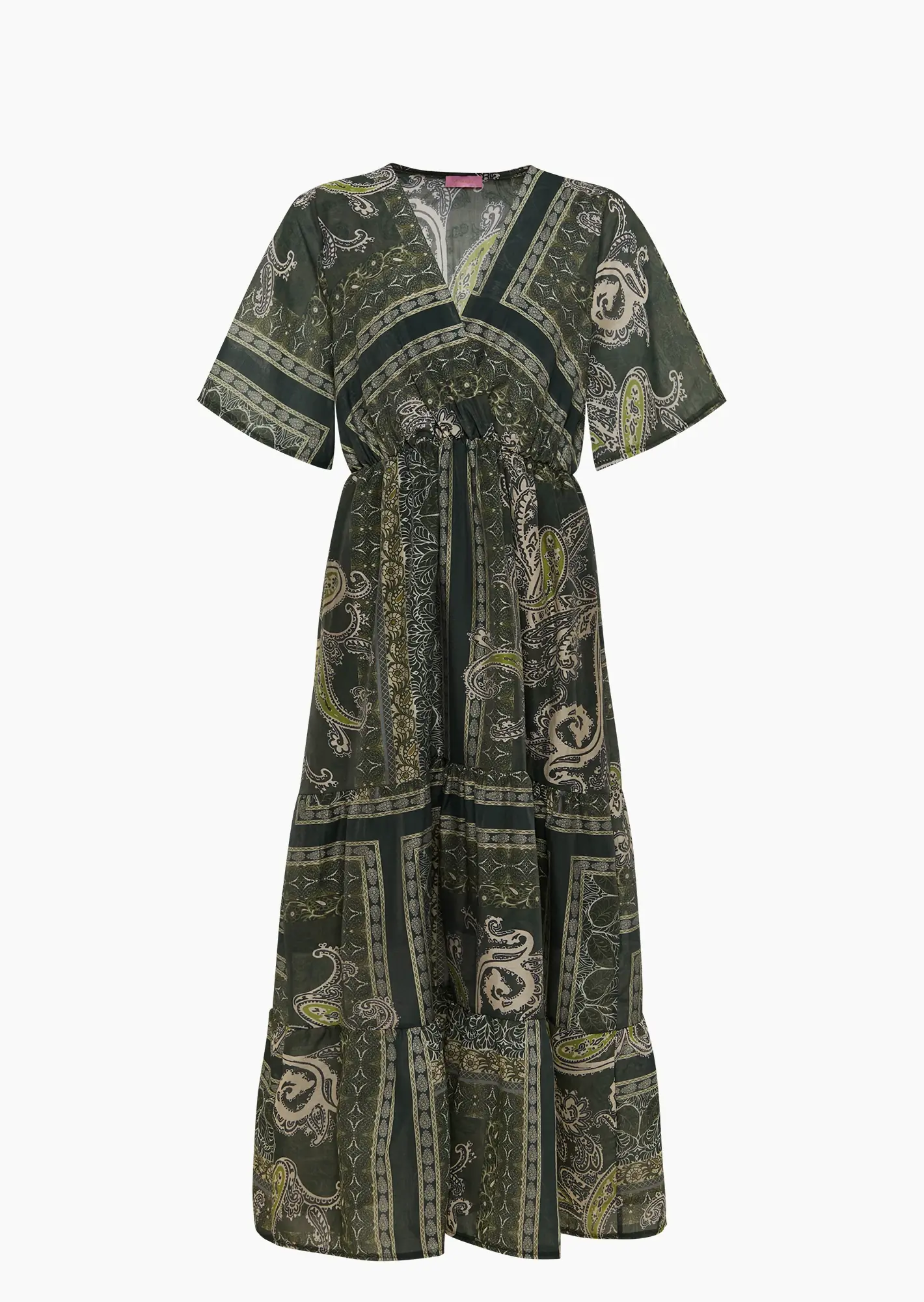 Maxi-Kleid im Alloverpaisleyprint, khaki