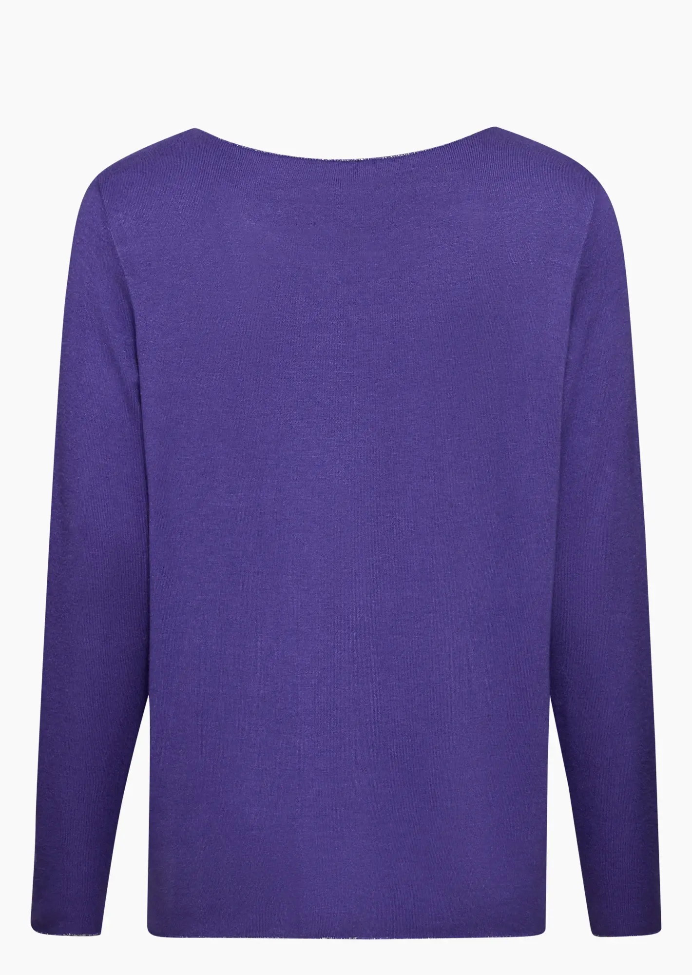 Langarmshirt in Feinstrick, electric purple