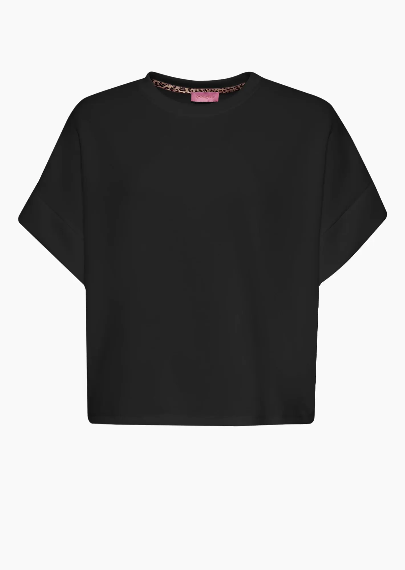 oversized Sweatshirt mit kurzen Ärmeln, schwarz