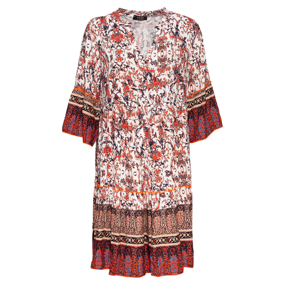 Kleid im Floral-Print, offwhite