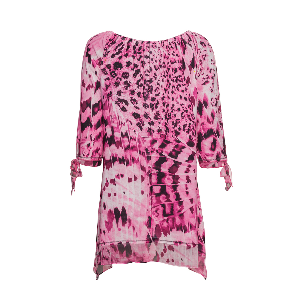 Shirt im Animal-Print, pink glow