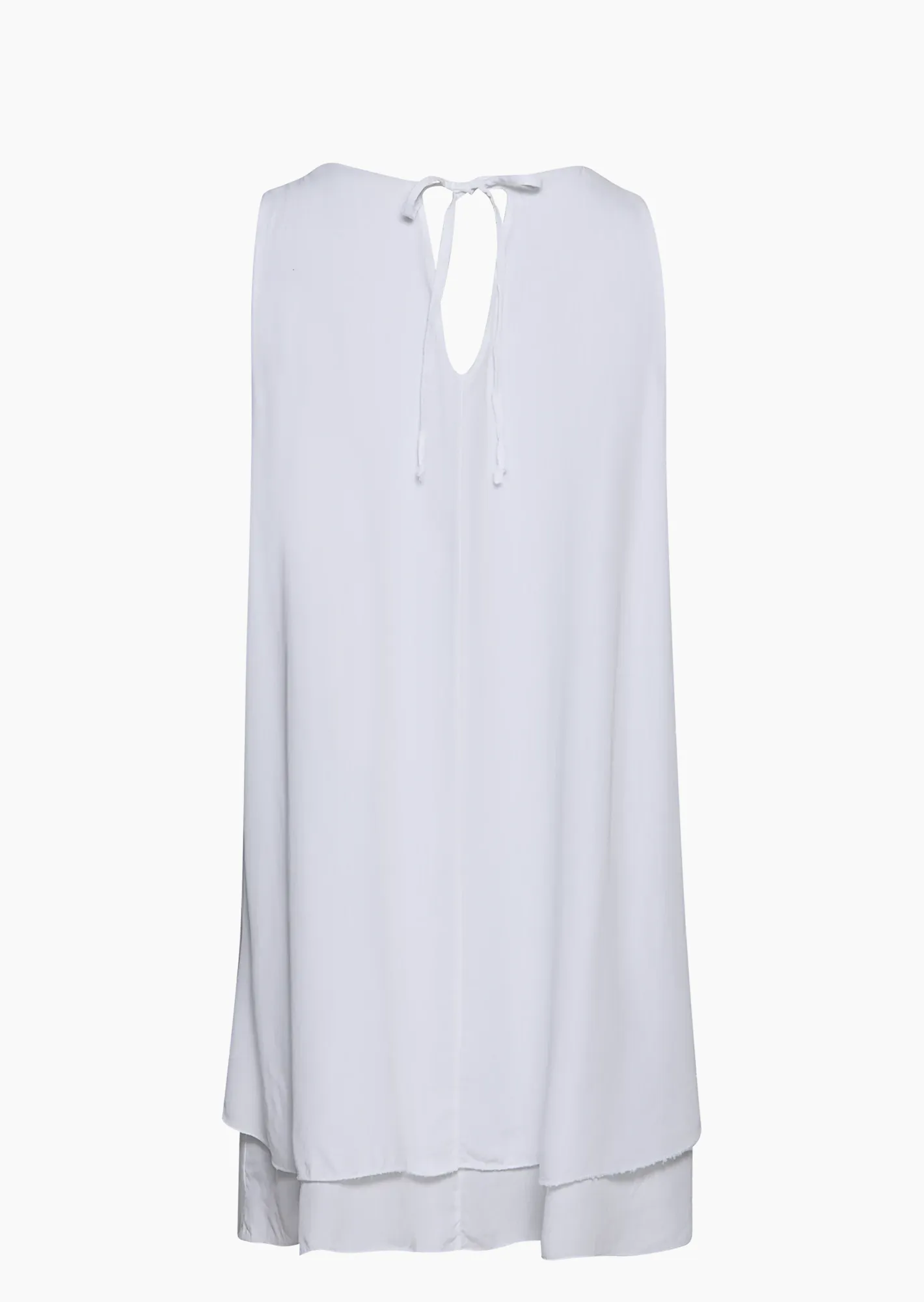 Top im Layering-Look, weiß