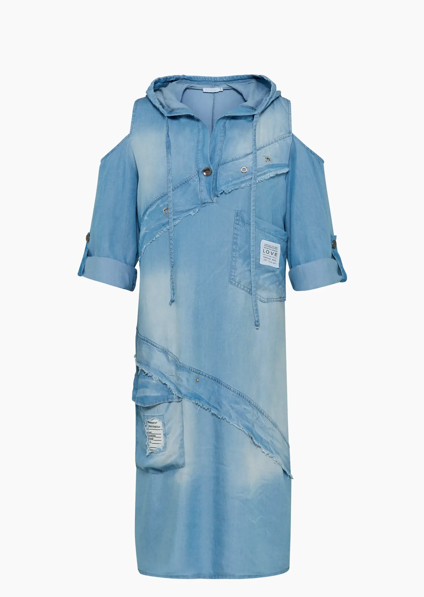 Kleid im Denim-Style, bleached denim