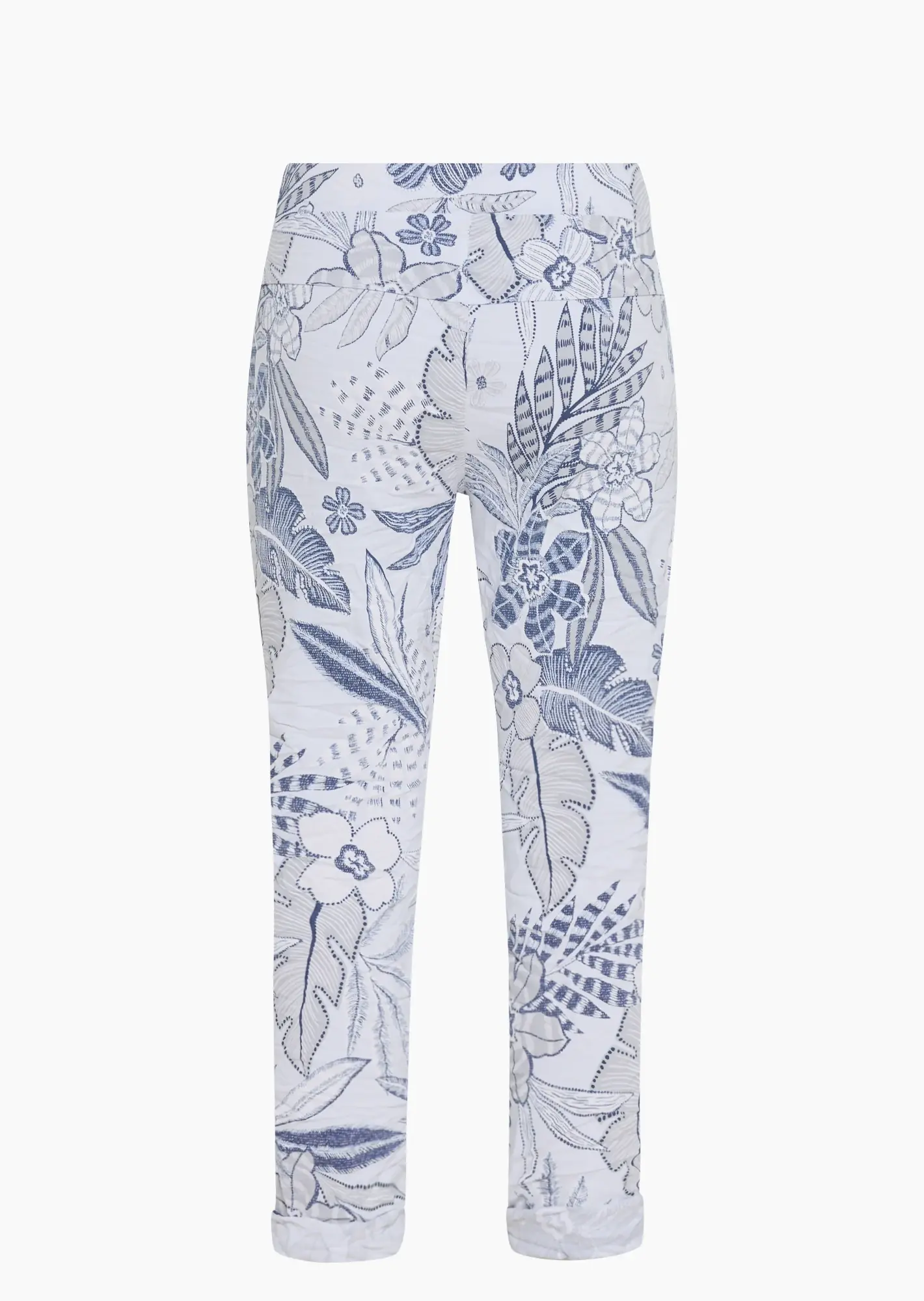 Joggpants mit floralem Alloverprint, offwhite