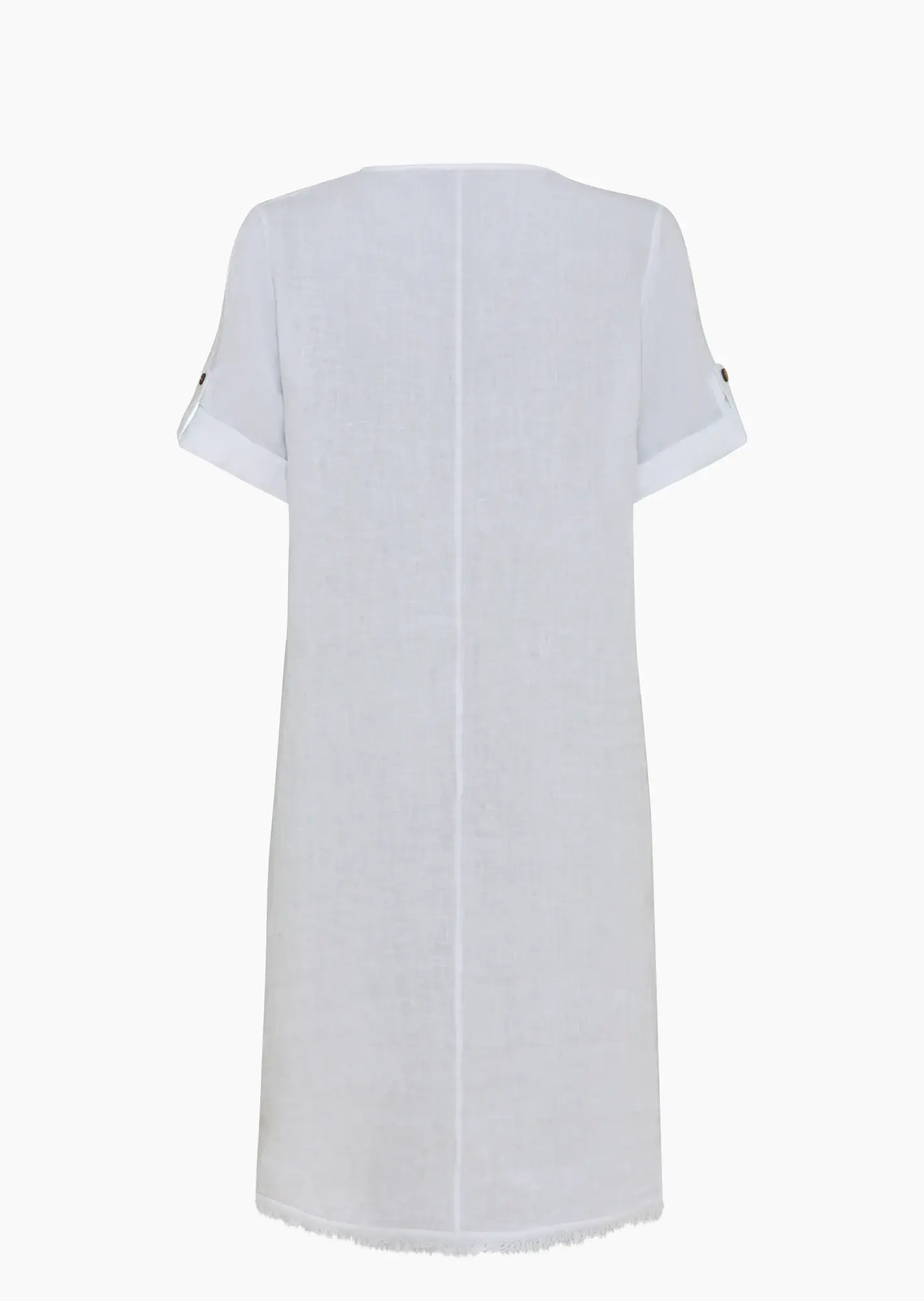 luftiges Leinenkleid, weiß