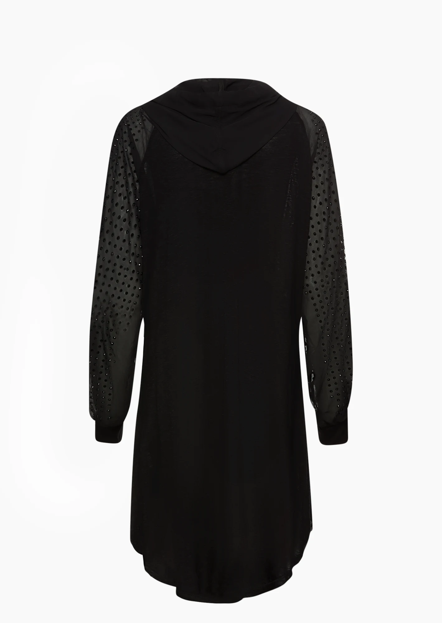 Shirtjacke mit Nieten, schwarz