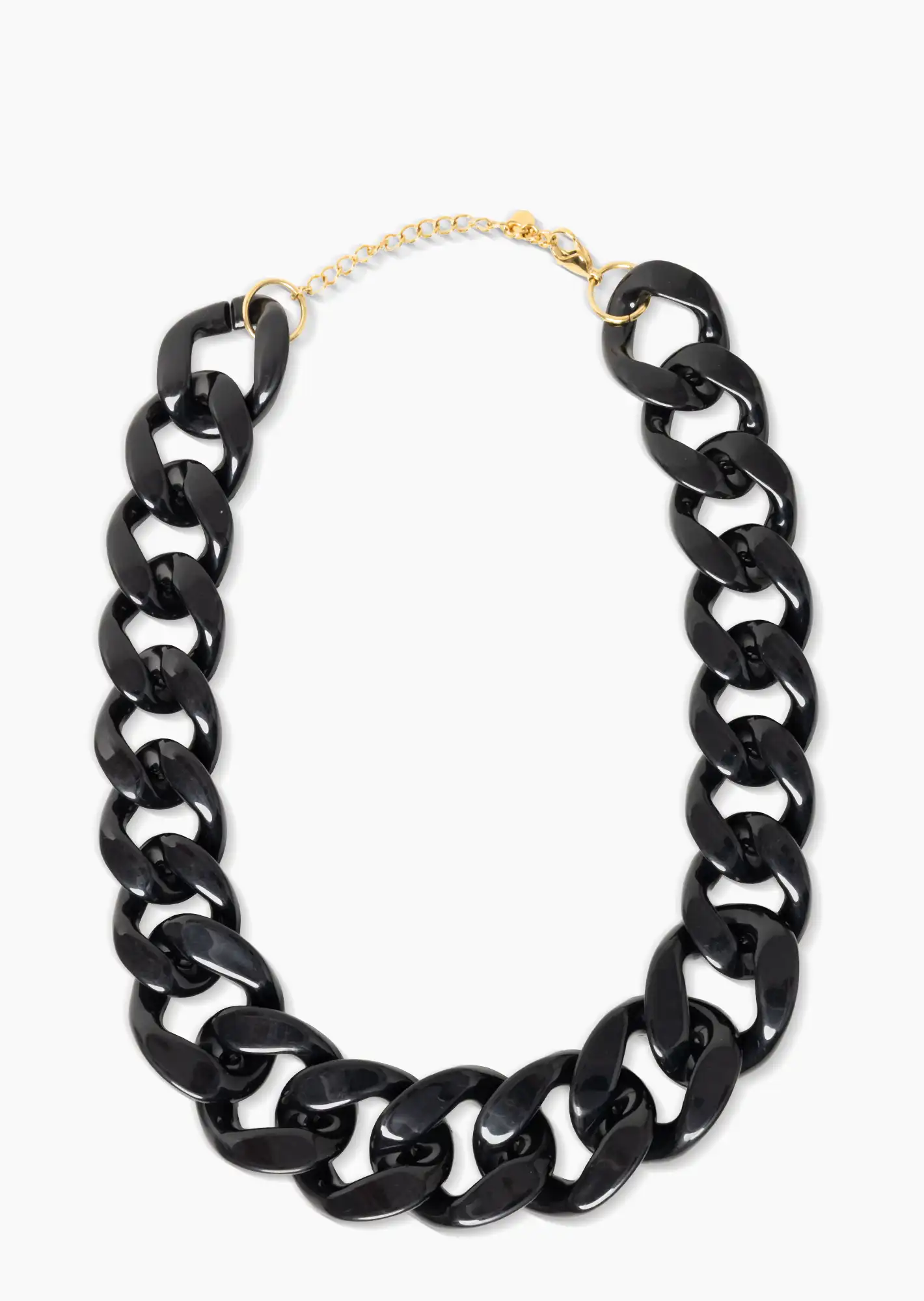 Kette 'Ringe', schwarz