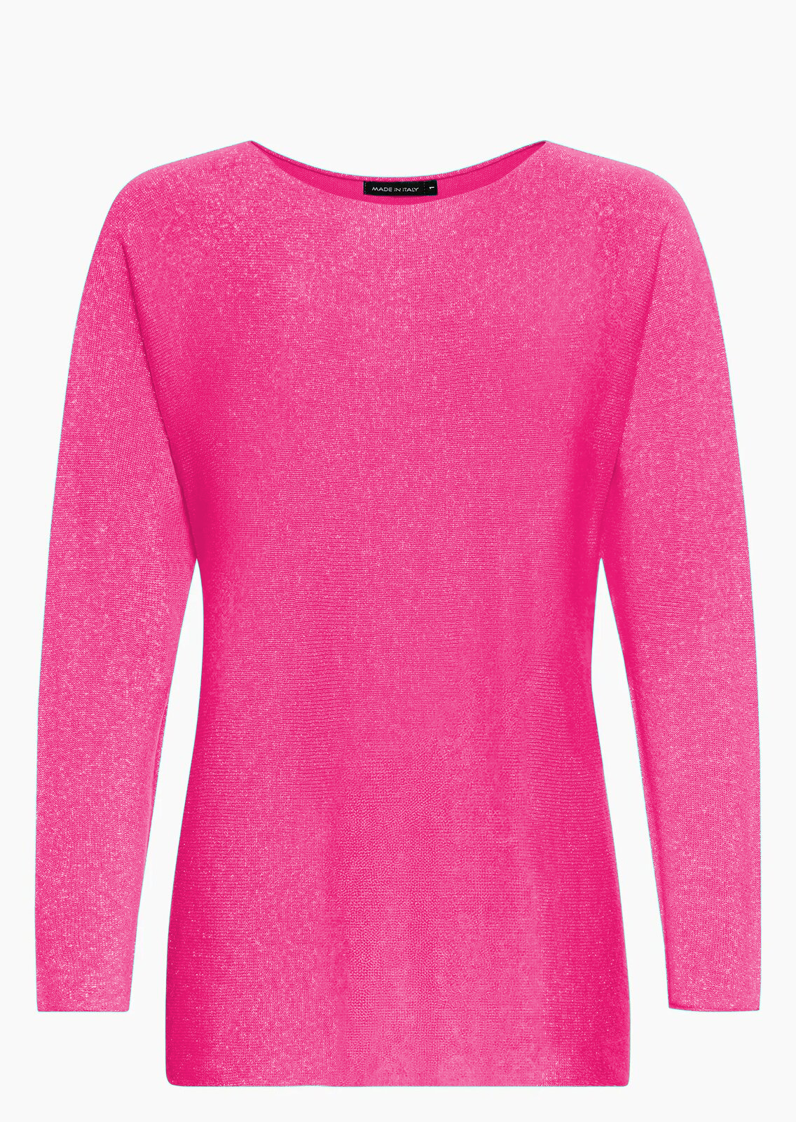 Leichter Strickpullover mit Glitzer, pink