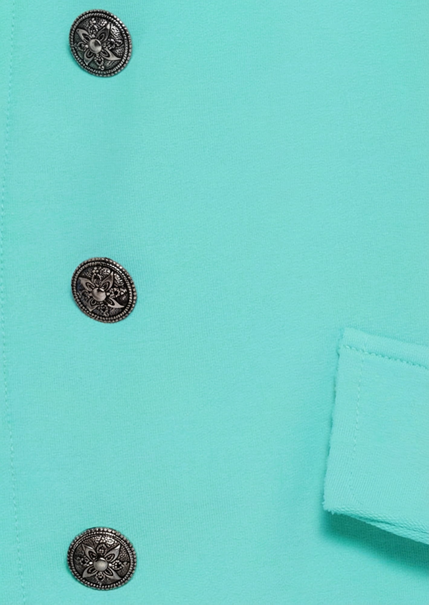 Blazer im Military-Style, türkis