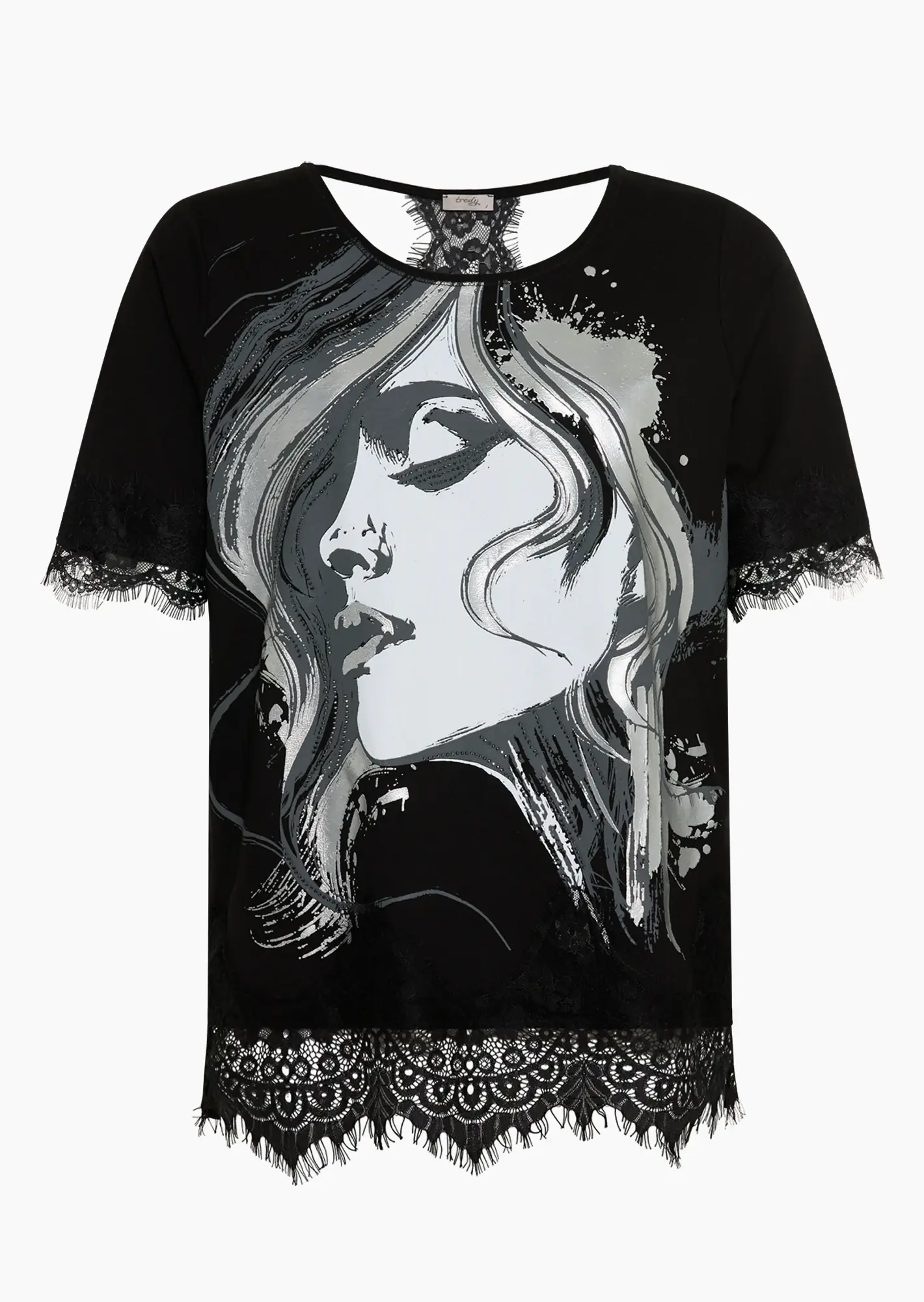 elegantes Shirt, schwarz