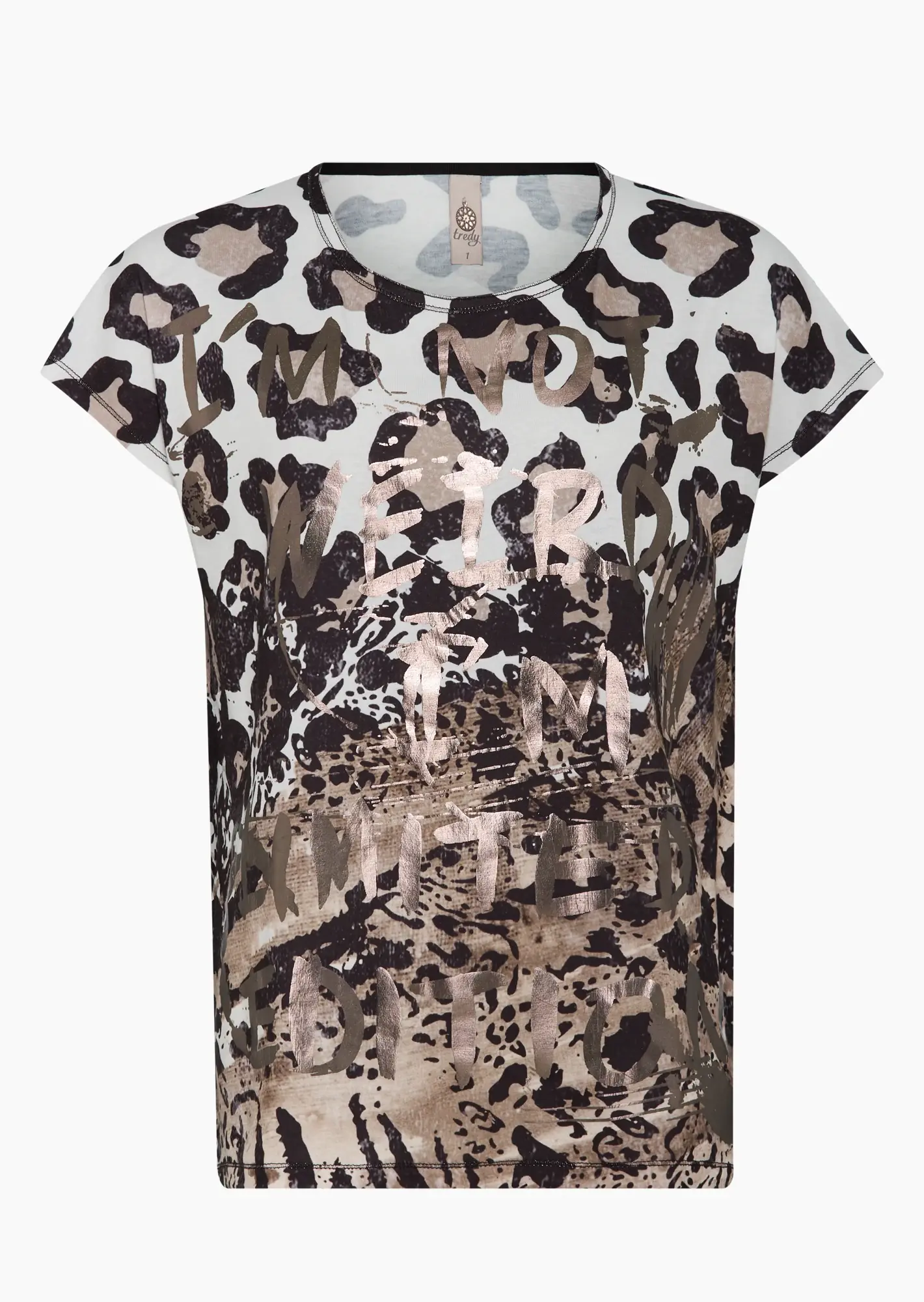Shirt im Alloverprint & mit Statement, fango