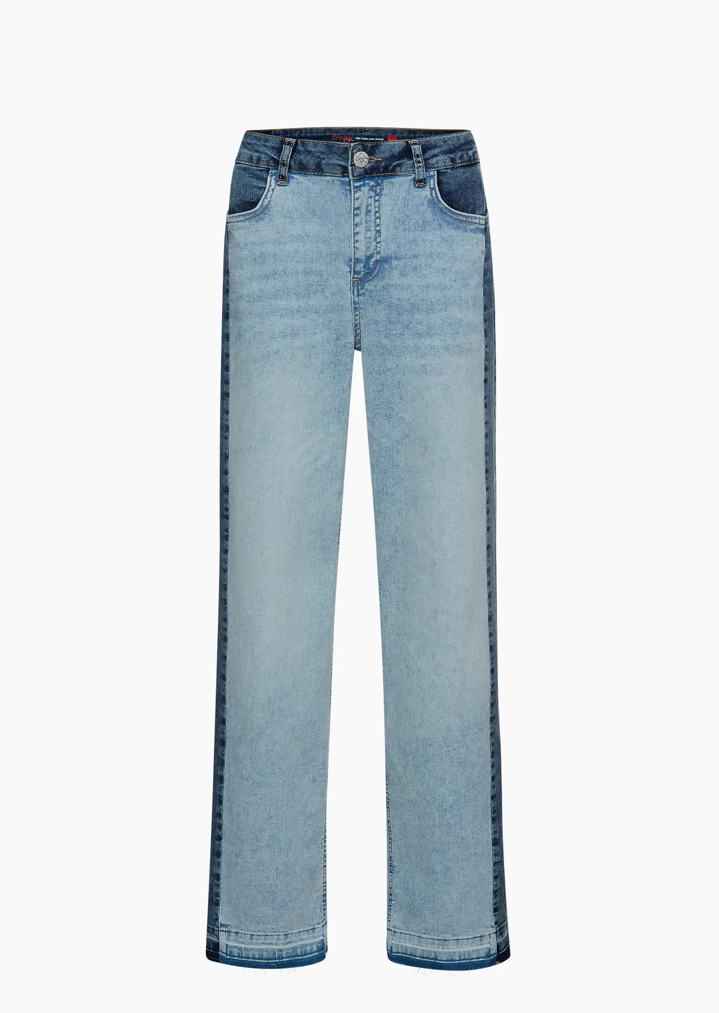 Wide Leg Jeans bicolor, blue denim