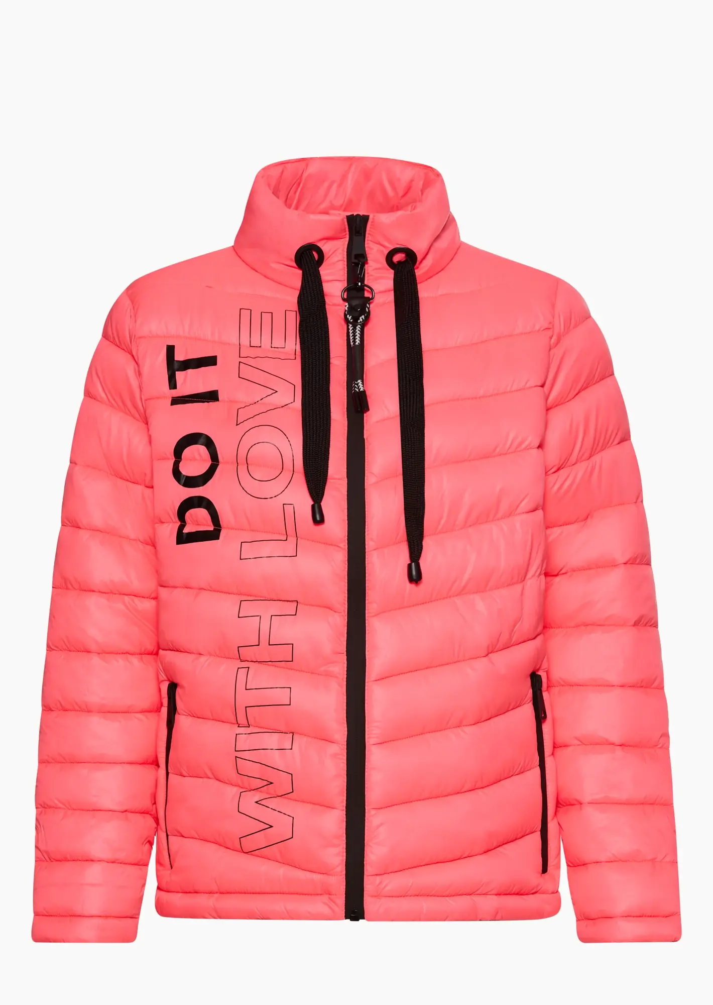 leichte Steppjacke, neon lobster