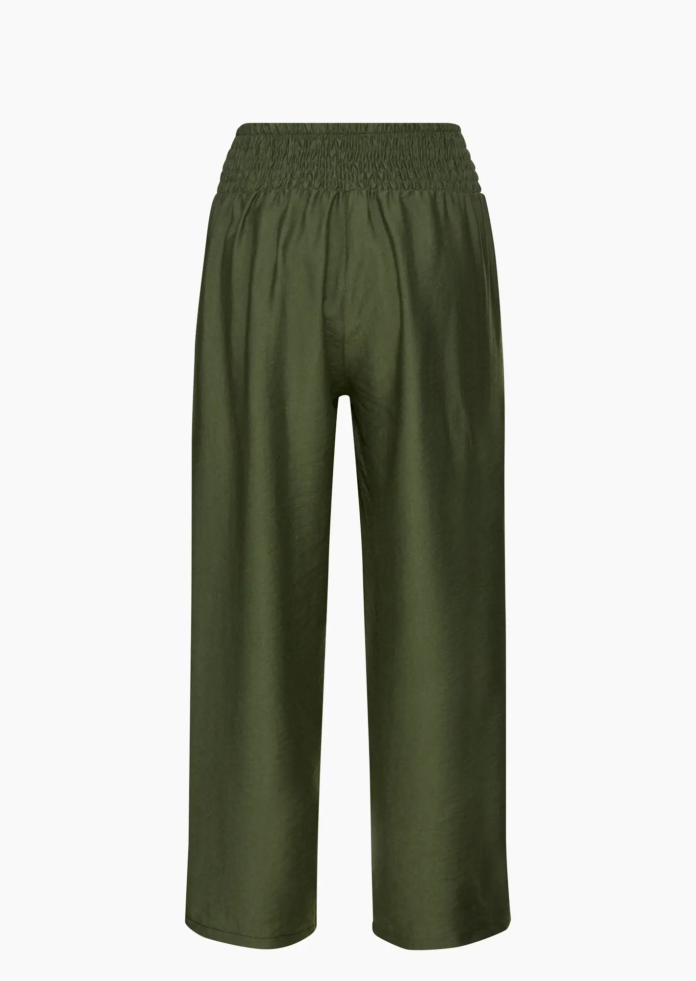 Wide Leg Hose mit dekorativem Saum, khaki