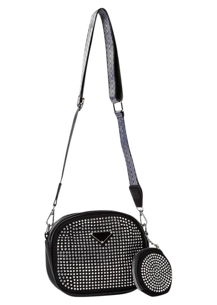 Tasche mit Nieten, silber