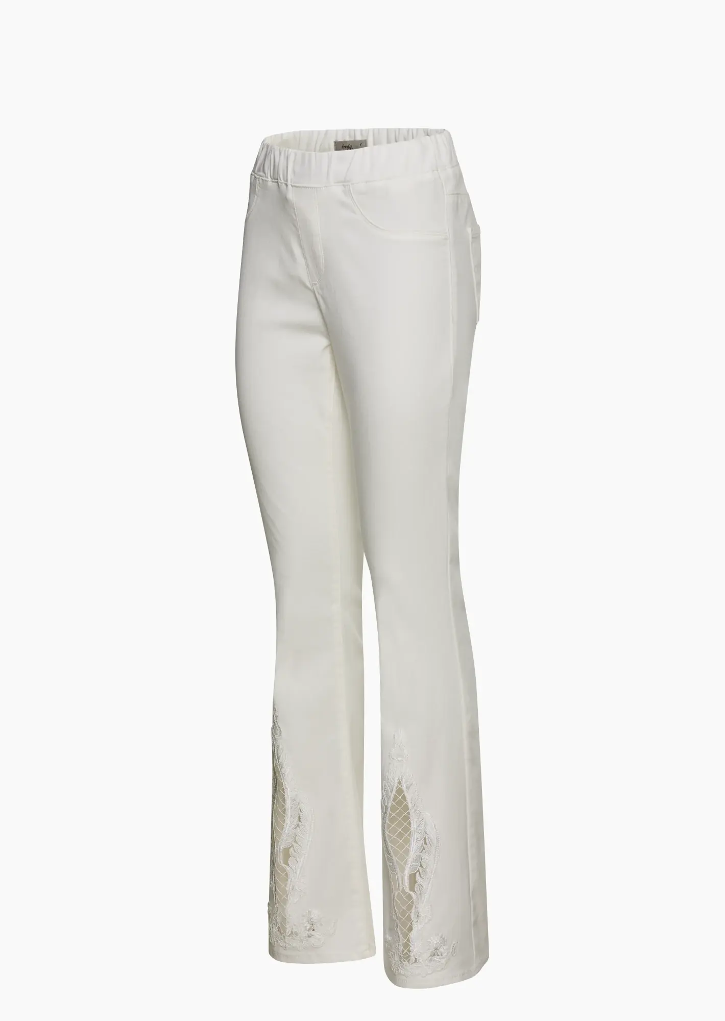 Jeggings im Bootcut-Style, offwhite