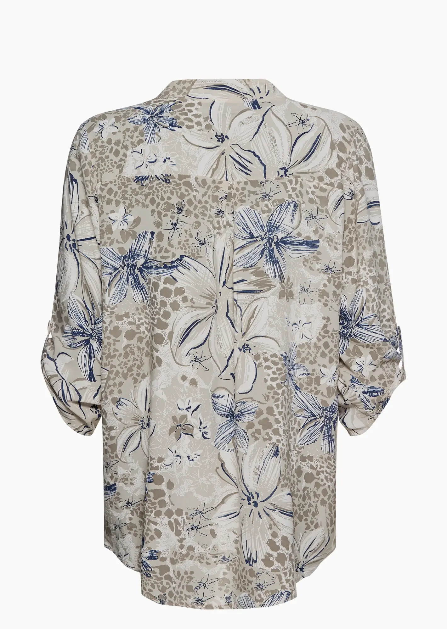 Bluse im Alloverprint, crema