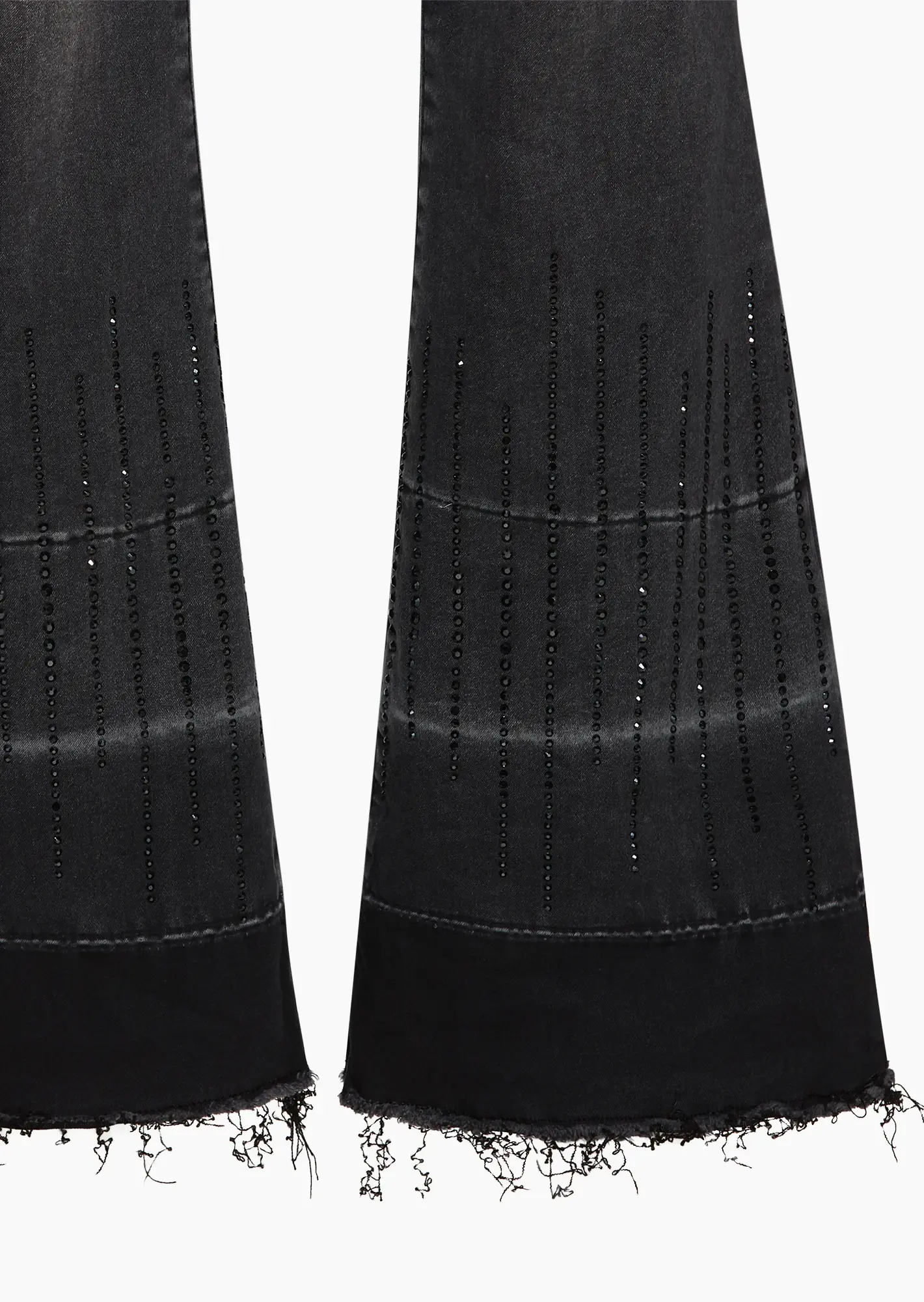 Jeggings mit Ziersteinen, black denim