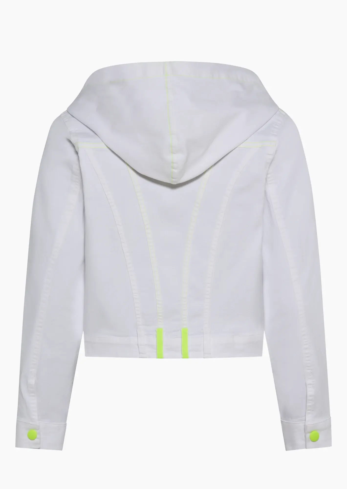 Jeansjacke mit Farbhighlights, weiß
