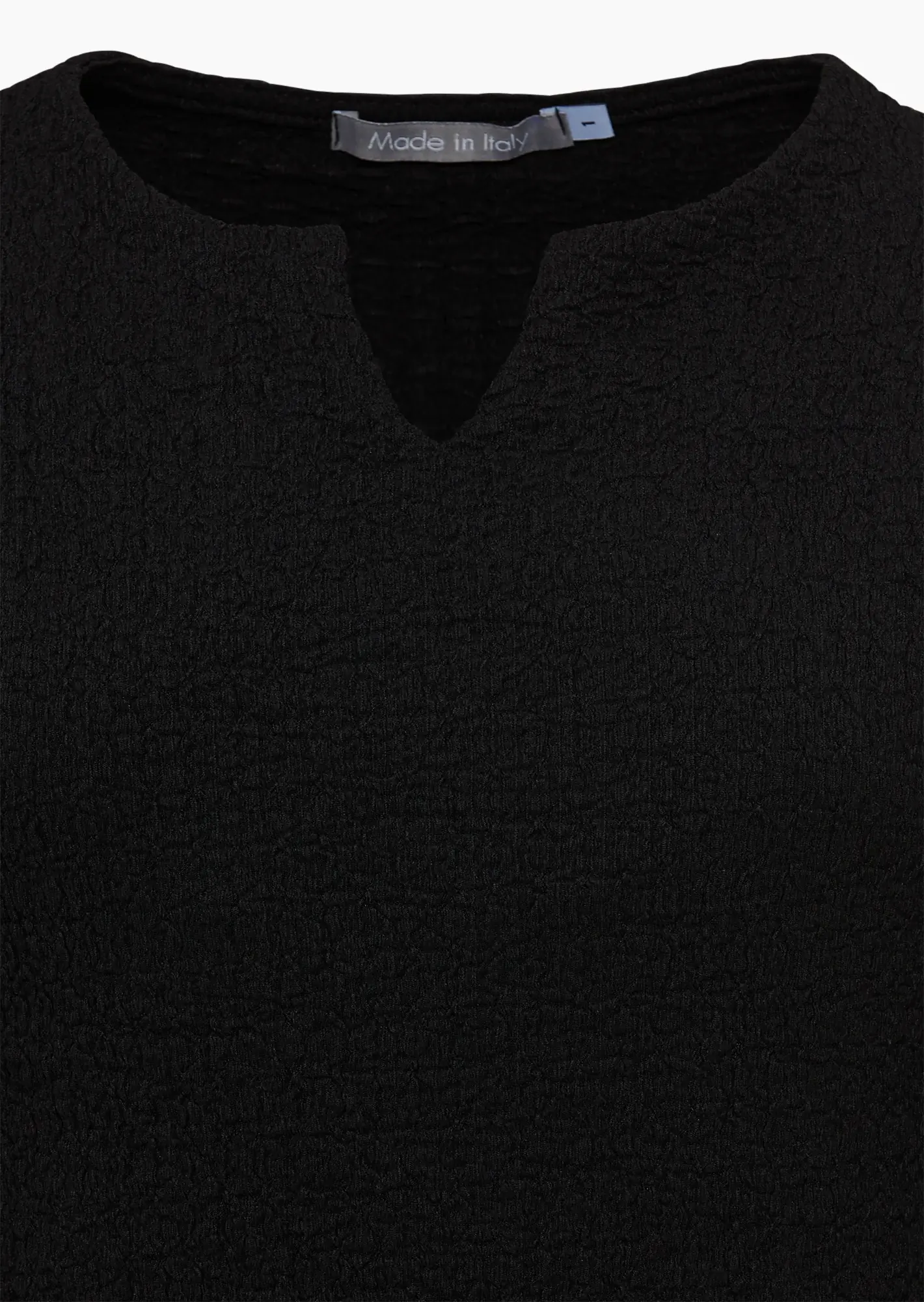 Bluse in Strukturstoff, schwarz