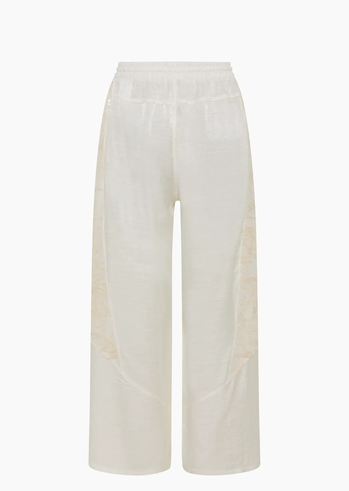 bestickte Wide Leg Hose mit Zierpailletten,