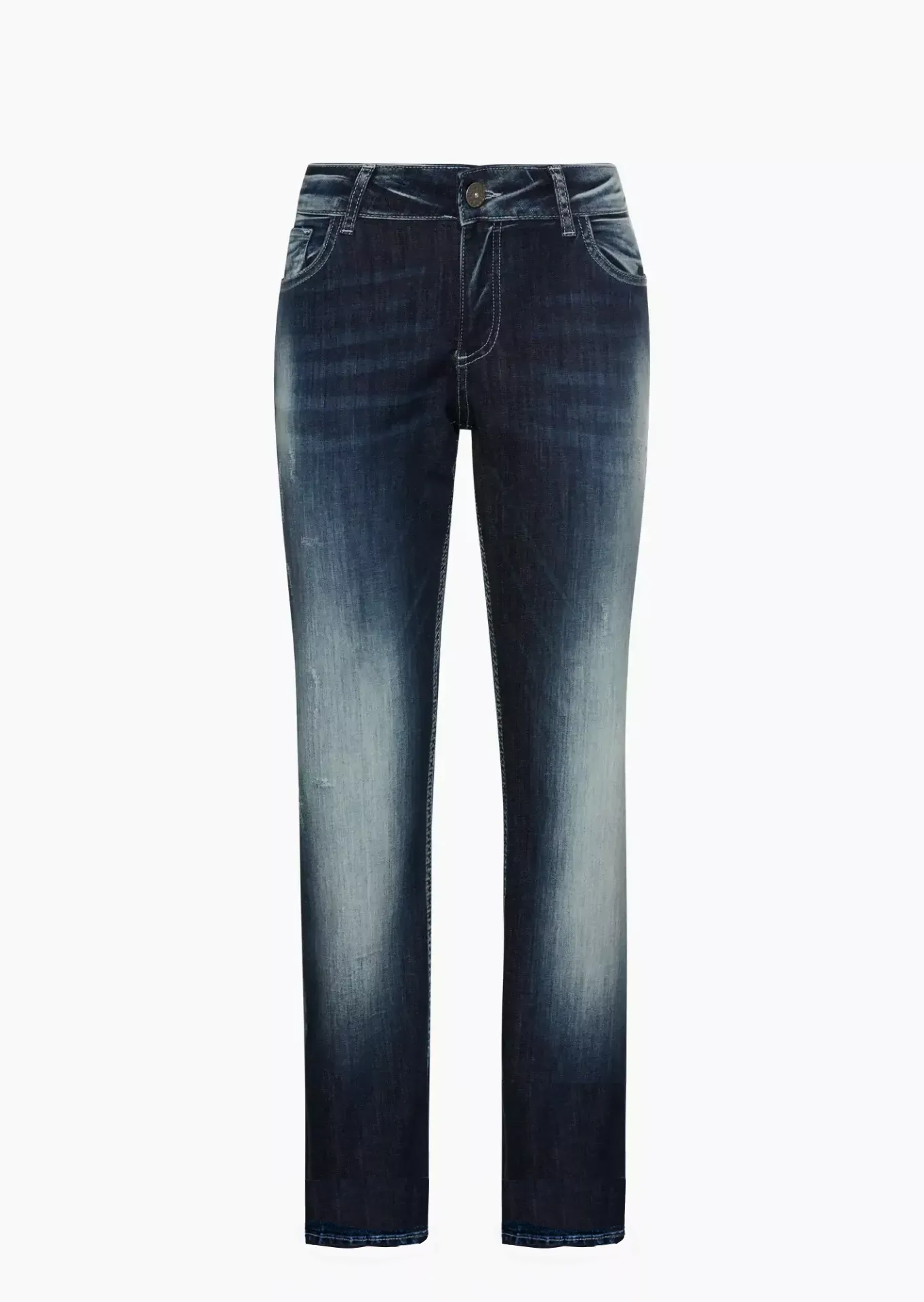 Jeans Straight Leg, dark blue denim