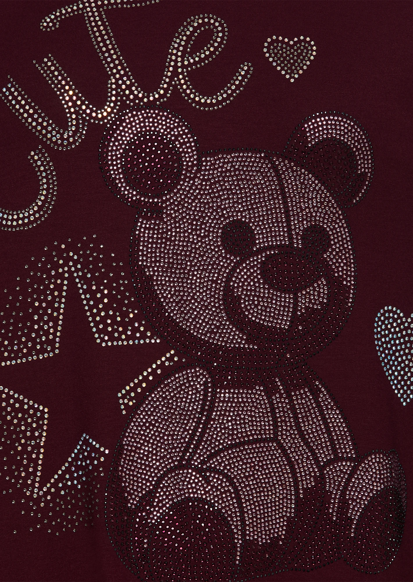 Shirt 'Cute', burgund