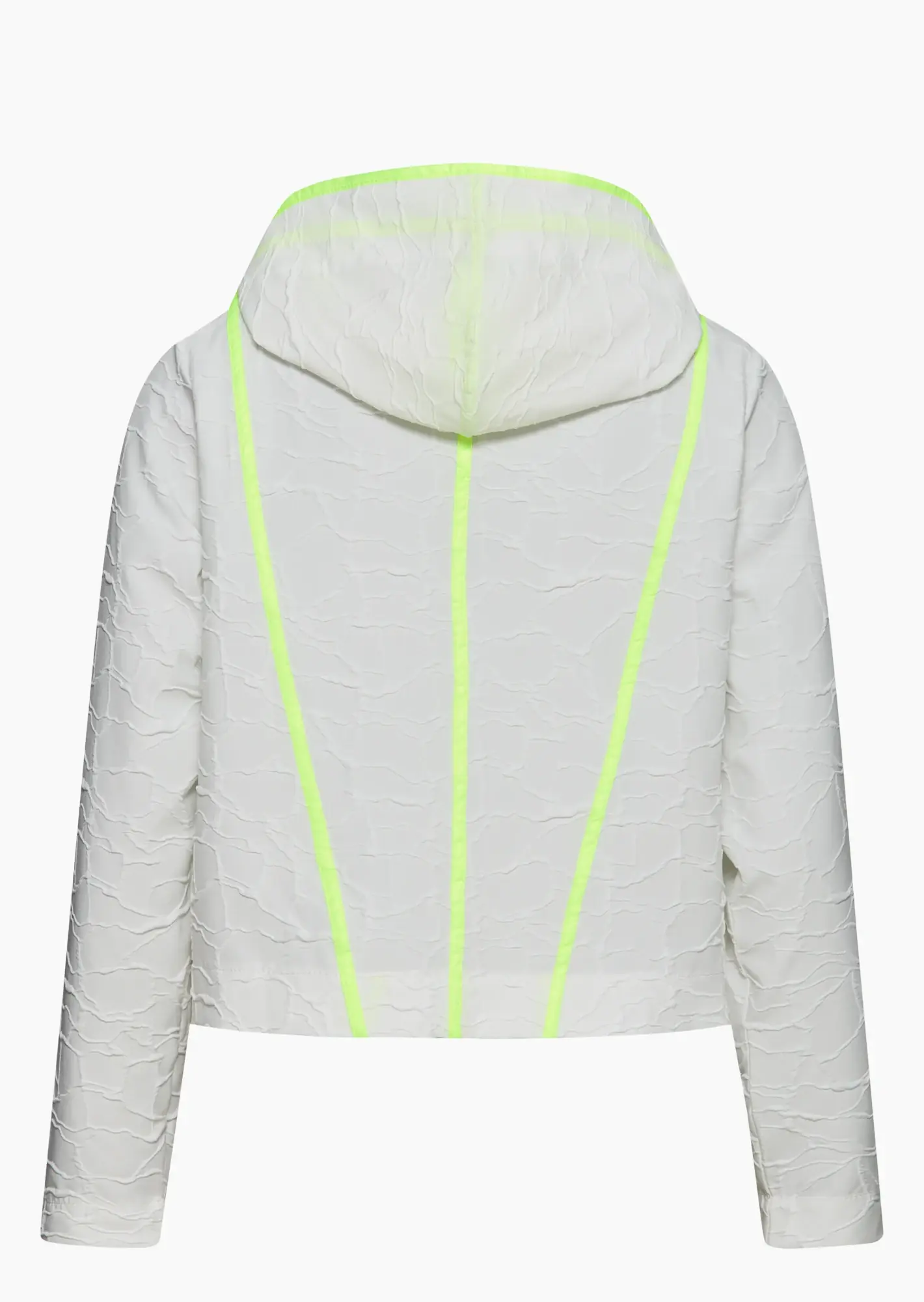 Leichte Jacke mit Struktur, offwhite-neongelb