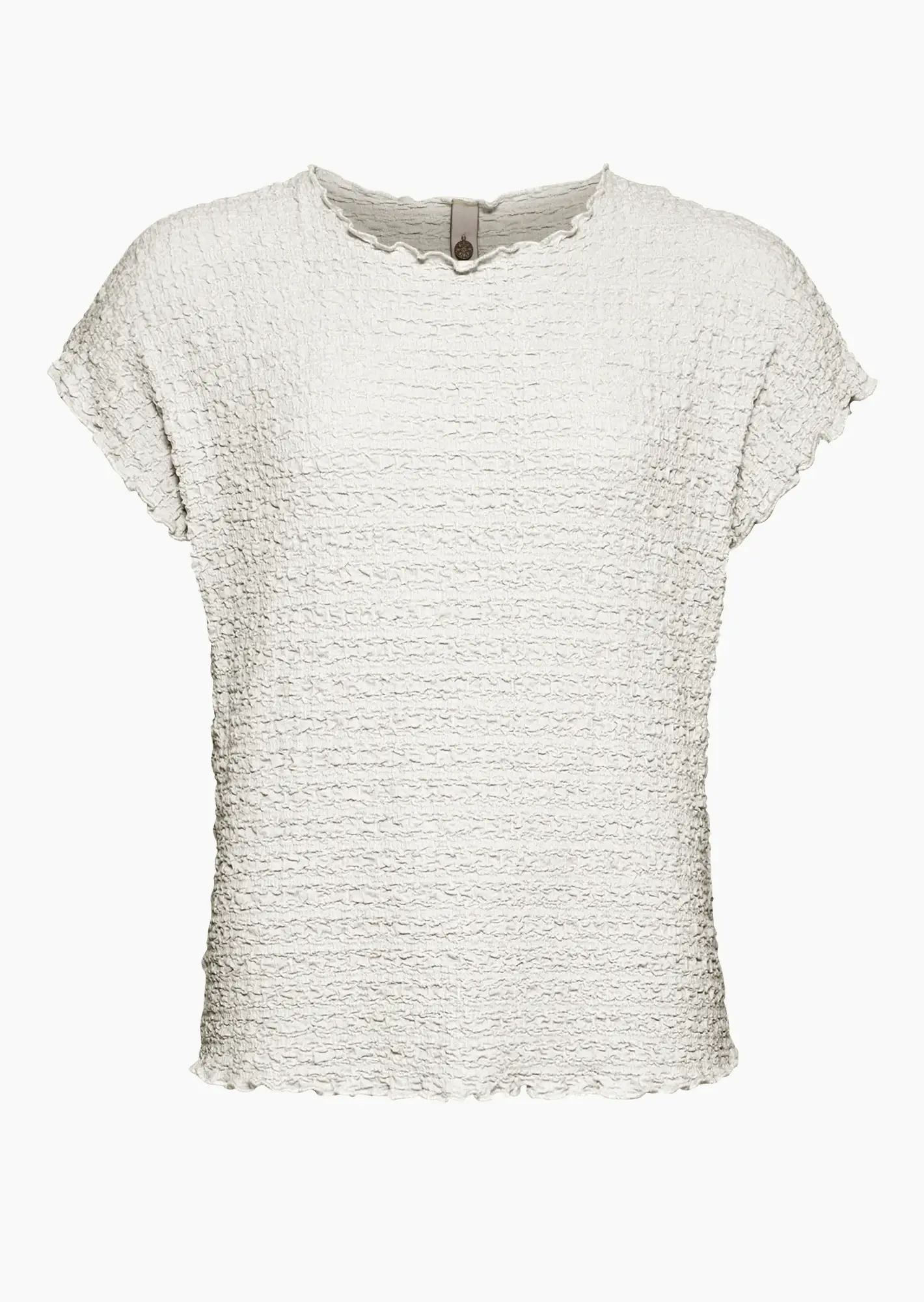Shirt in Strukturstoff, offwhite