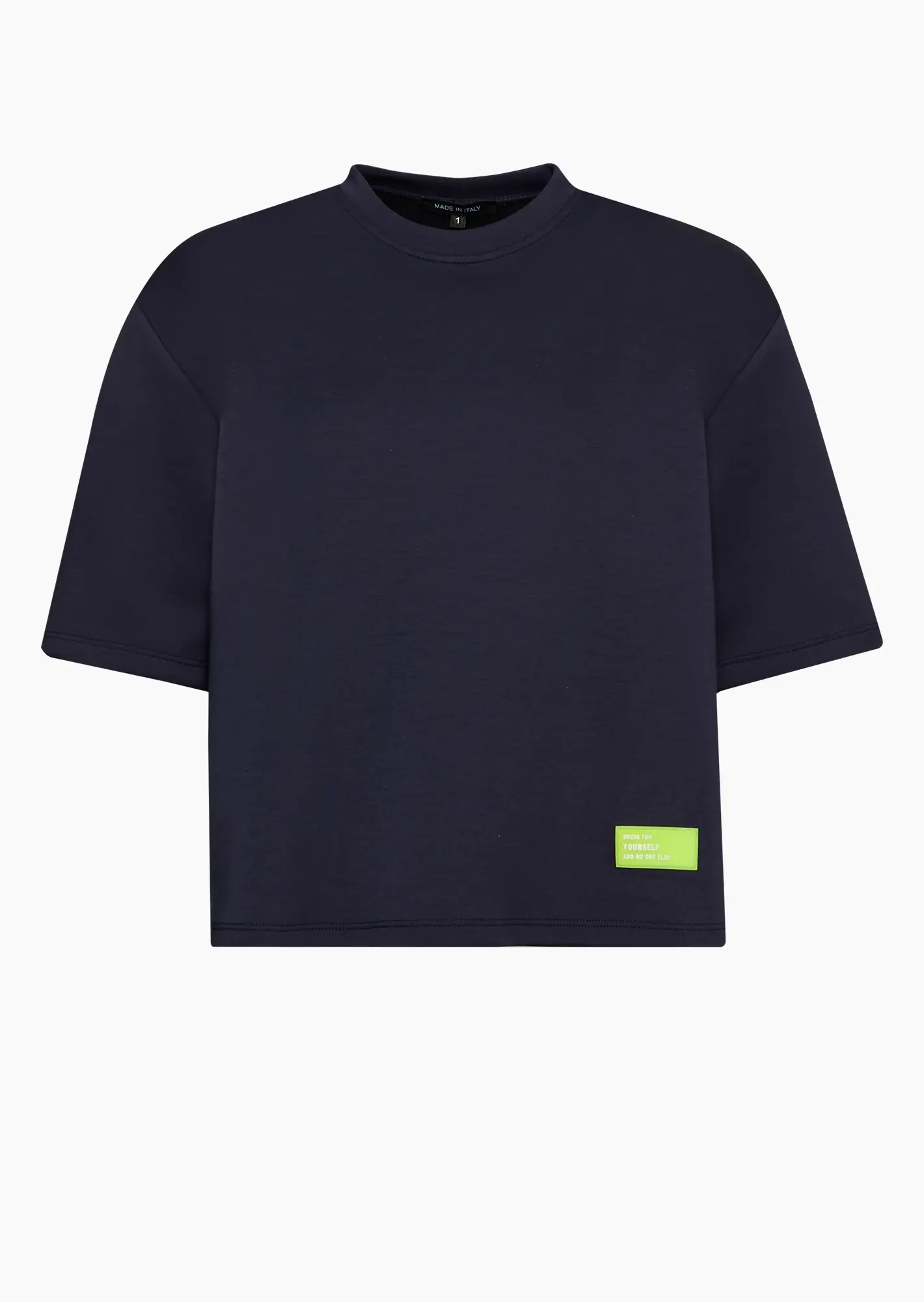 Sweatpullover mit Halbarm, navy