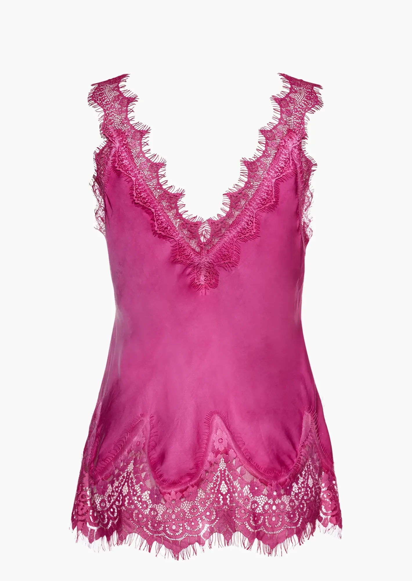 Top aus Viskose-Satin, pink
