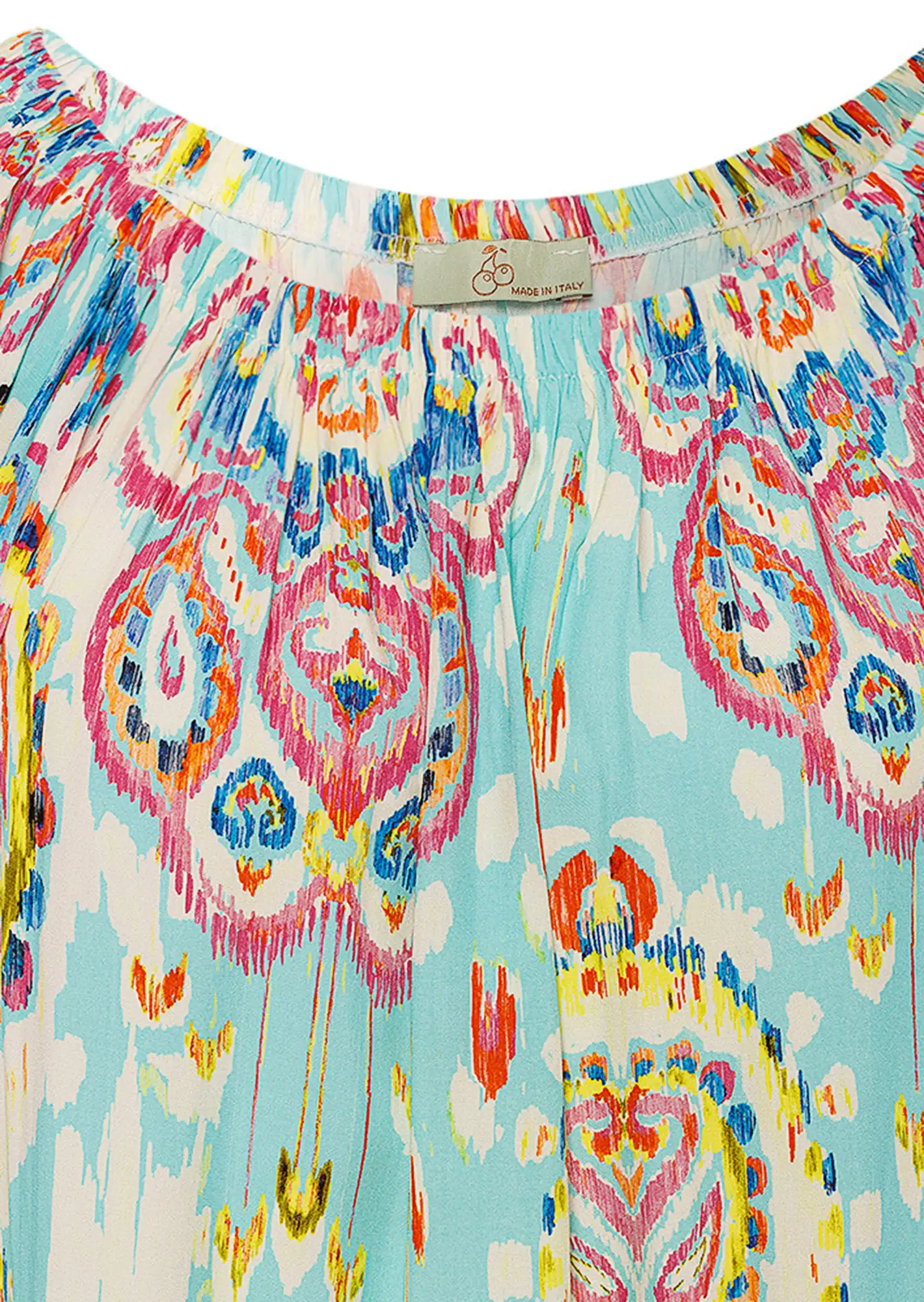 Kleid im Alloverprint, blue fluro