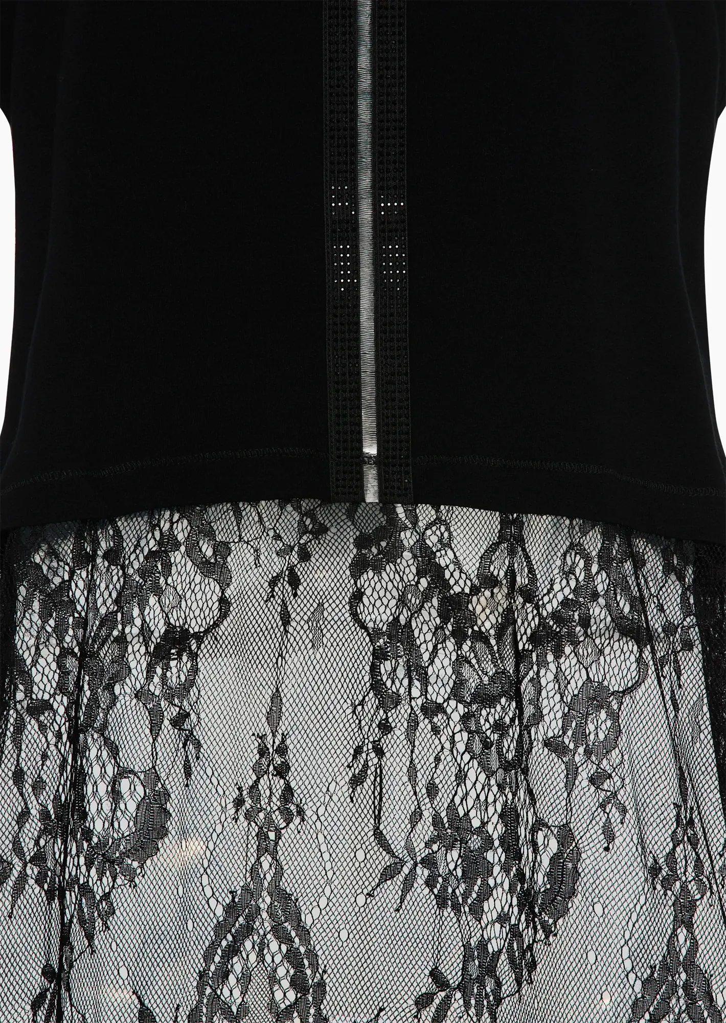 romantisches Shirt im Lagenlook, schwarz