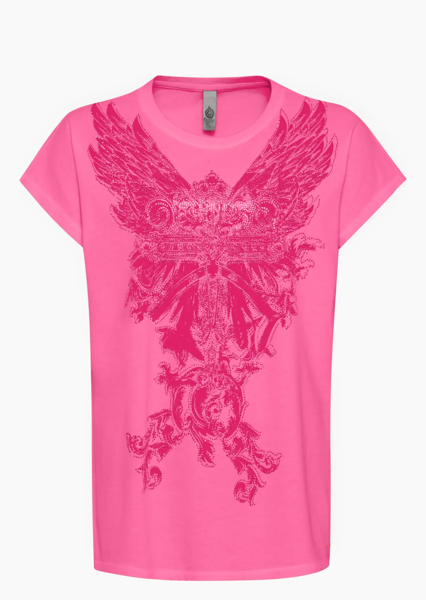 Shirt in geschmücktem Flügel-Design, neon lobster