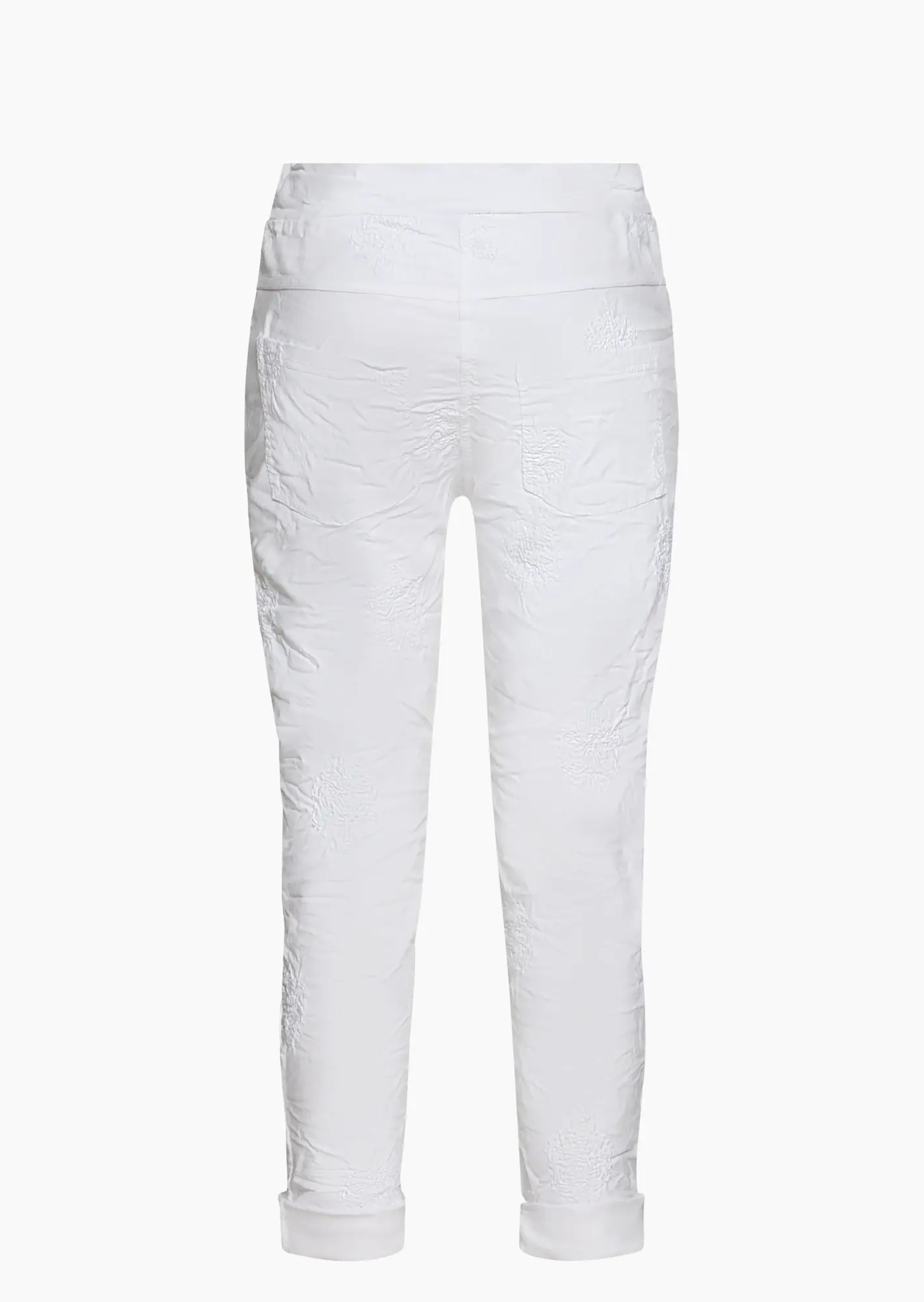 Joggpants mit Stickerei, weiß